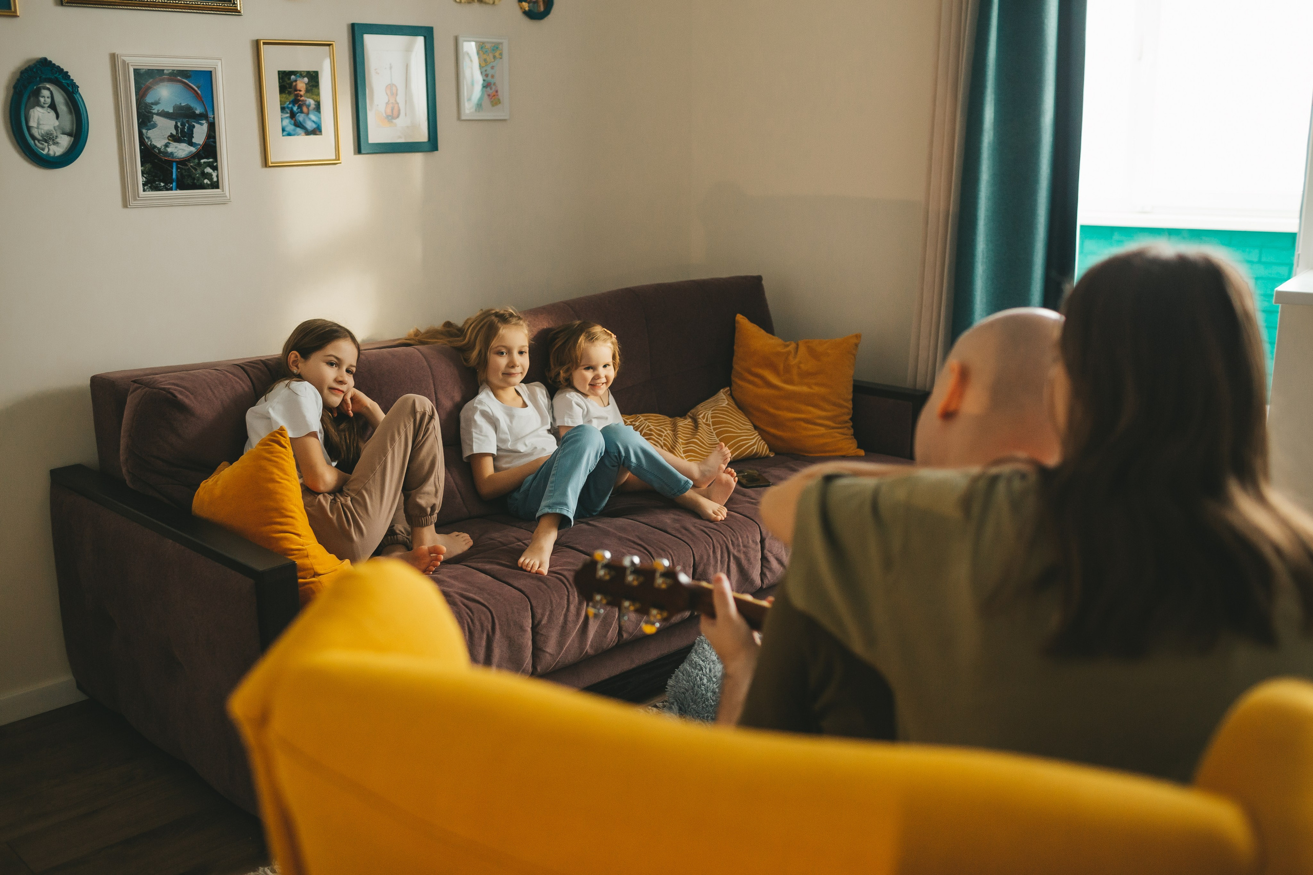Семья Пети и Алёны (домашняя фотосессия). Семейный и детский фотограф и видеограф в Москве, Дрокина Наталья