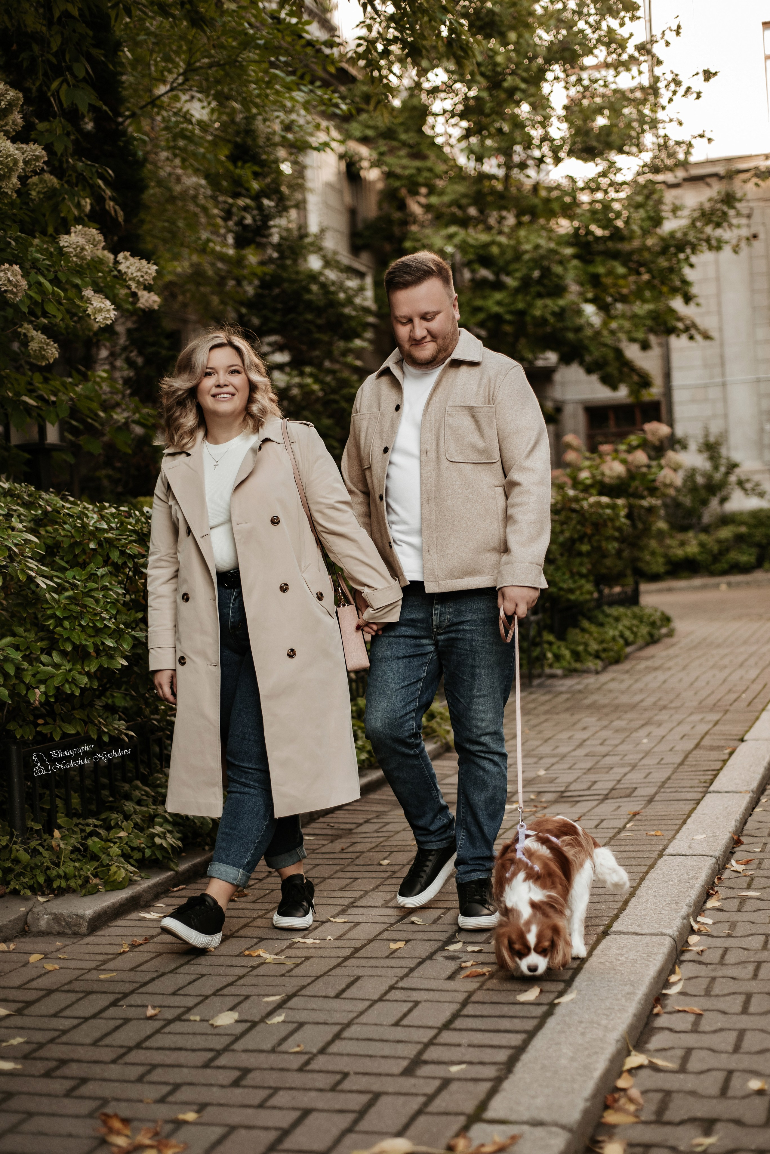 Осенняя прогулка с Каролиной, Владиславом и Асти ♡. Свадебный фотограф в Санкт-Петербурге Надежда Нуждова