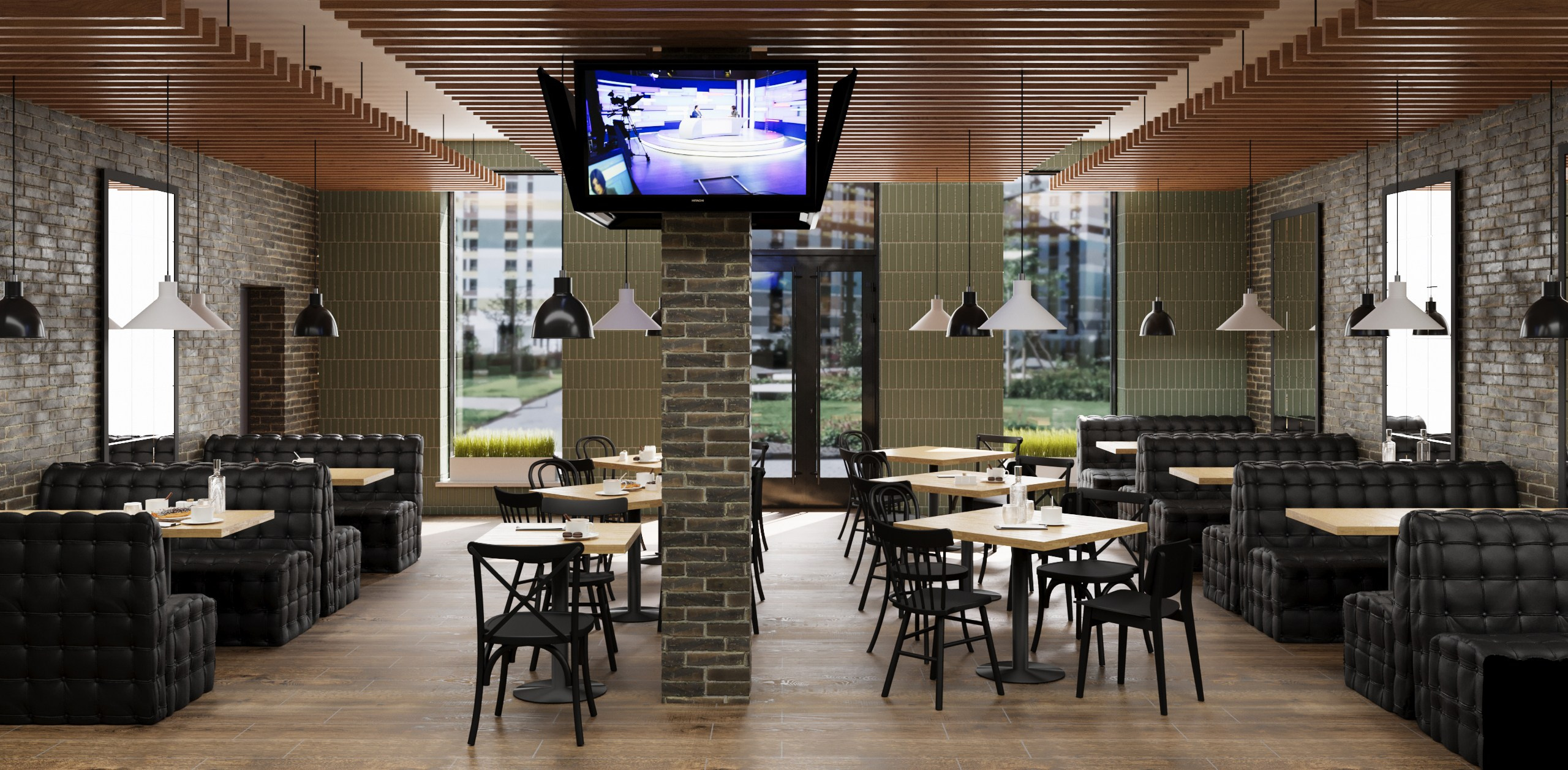 Кафе/ г. Троицк. Визуализация и анимация в Москве — Андрей Епифанов