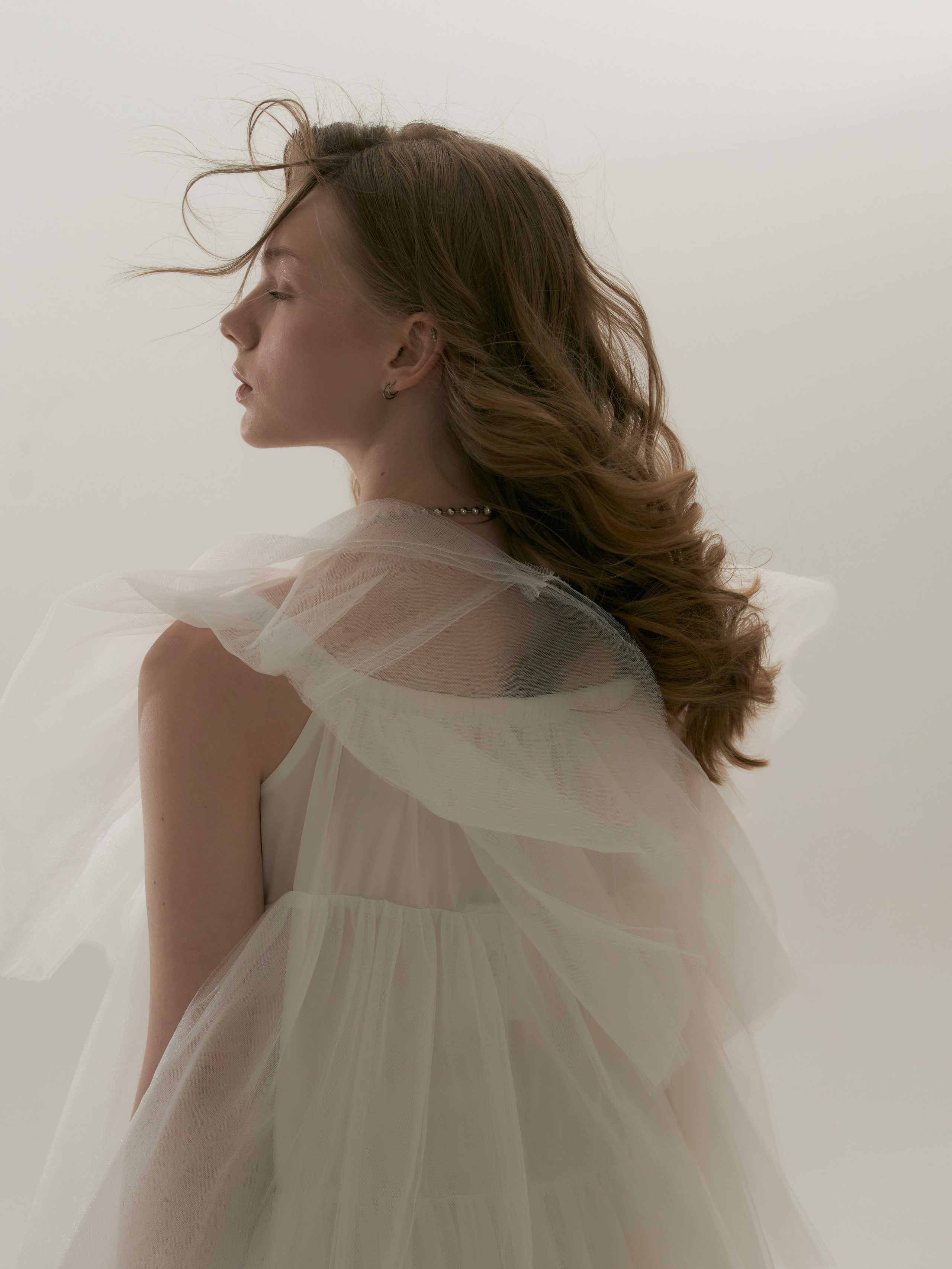 Воздушная съёмка фэшн-истории с красивой моделью. Анна Потявина. Фотограф Москва