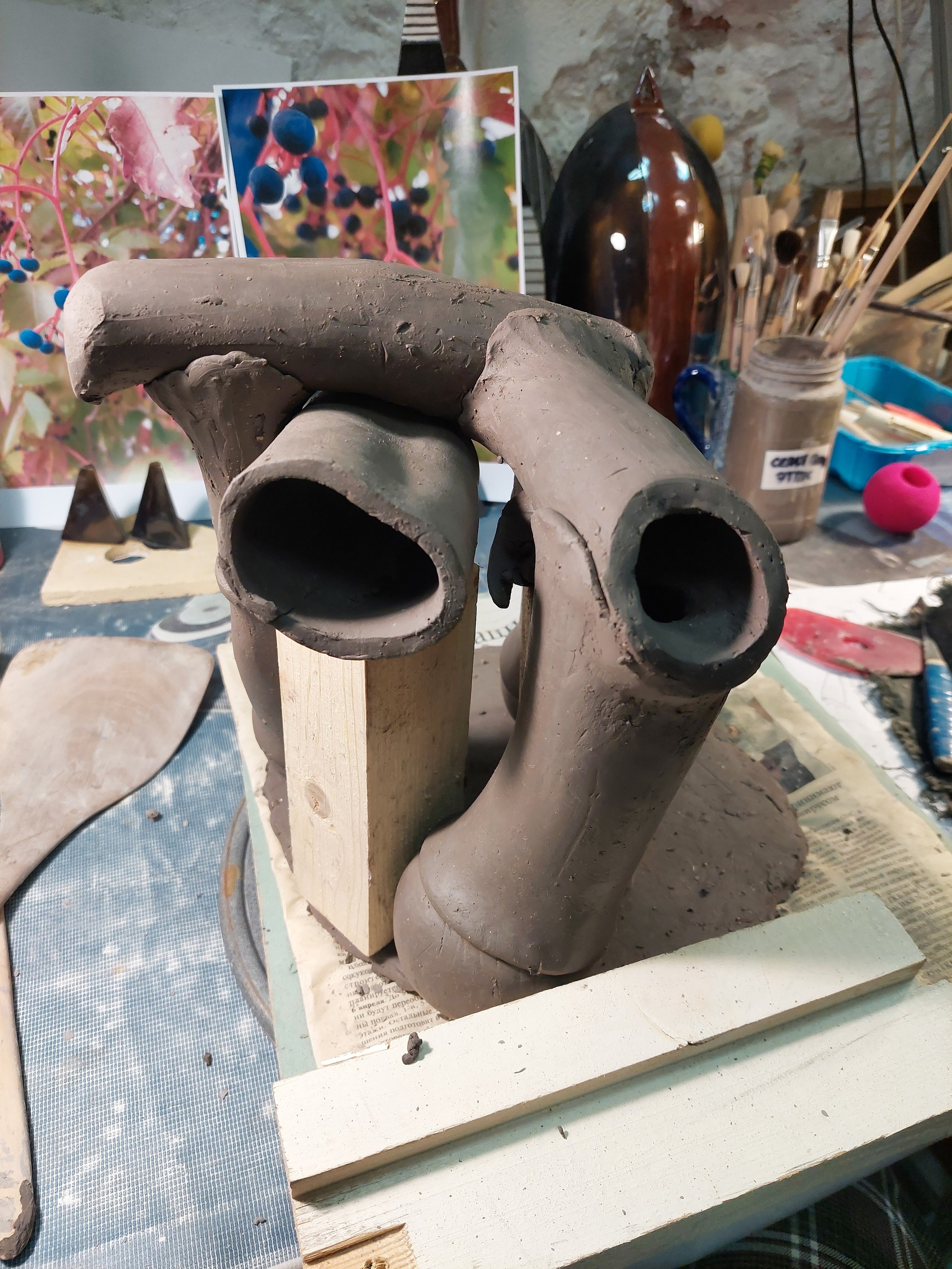 Что остается за кадром, или процесс работы керамиста. Керамика с историей. Елена Рогалёва