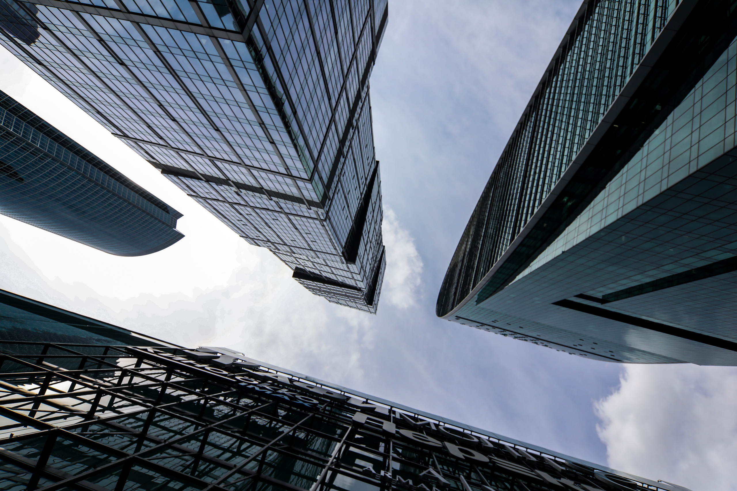 Skyscrapers of the Moscow International Business Center, known as "Moscow City", Moscow, Russia