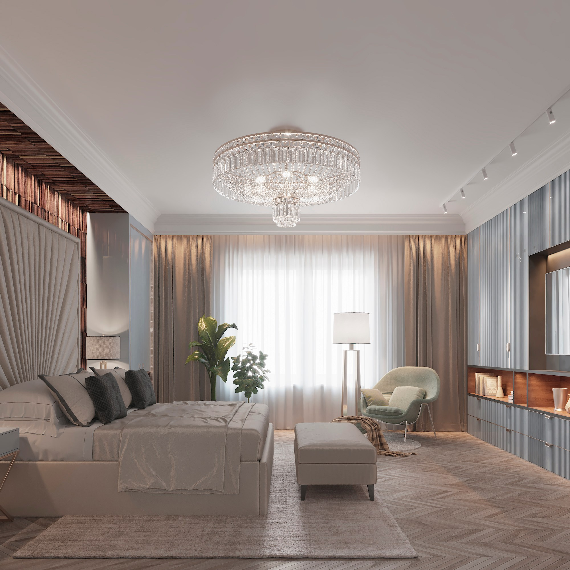 Coastal Cottage — Interior in Modern Classic Style. 3D INTERIOR AND ARCHITECTURE VISUALIZATION