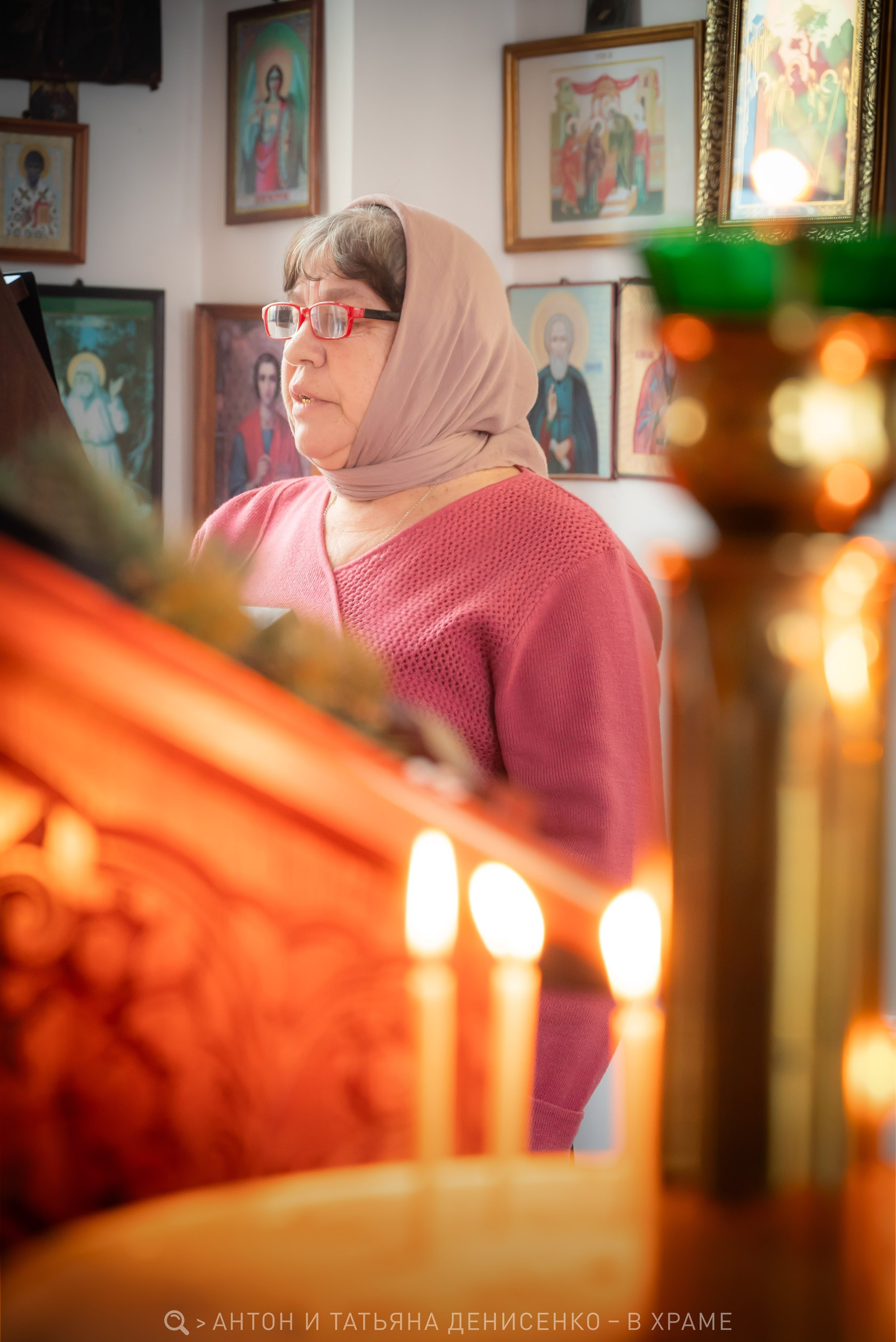 Храм Архистратига Михаила, х. Михайловский. Всенощное бдение. Антон и Татьяна Денисенко — В храме