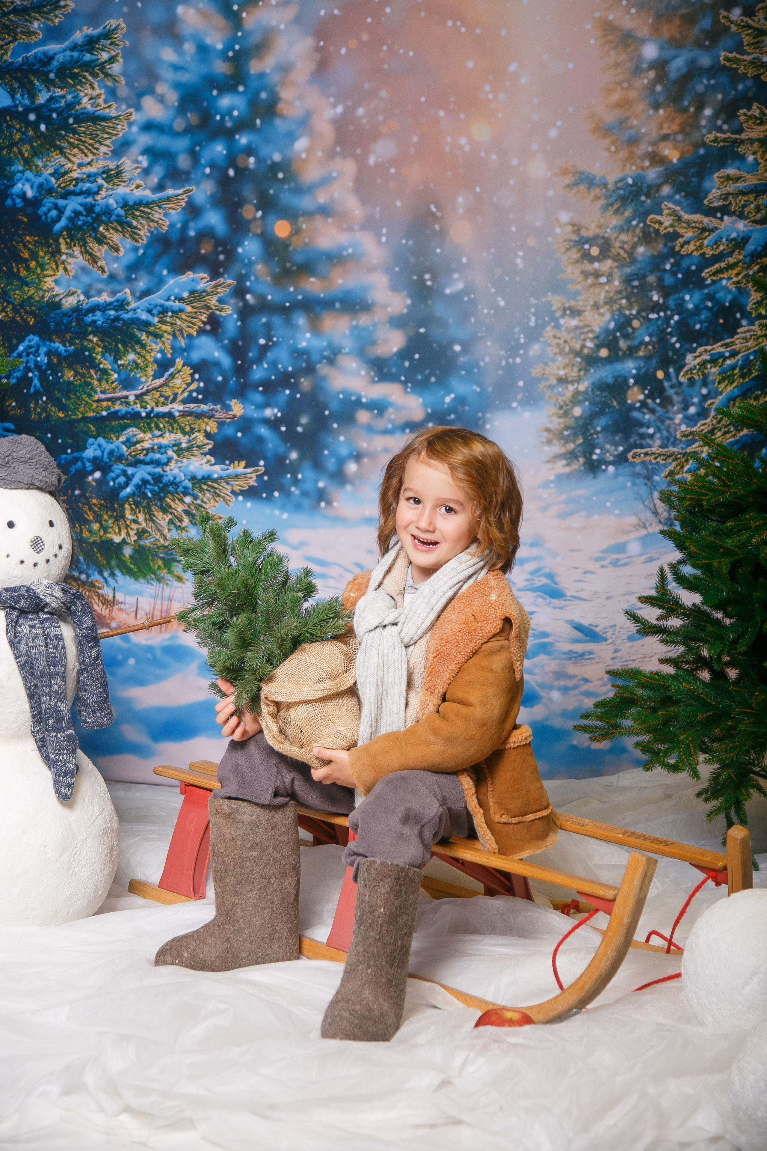 Зимний лес. Детская фотостудия Москва