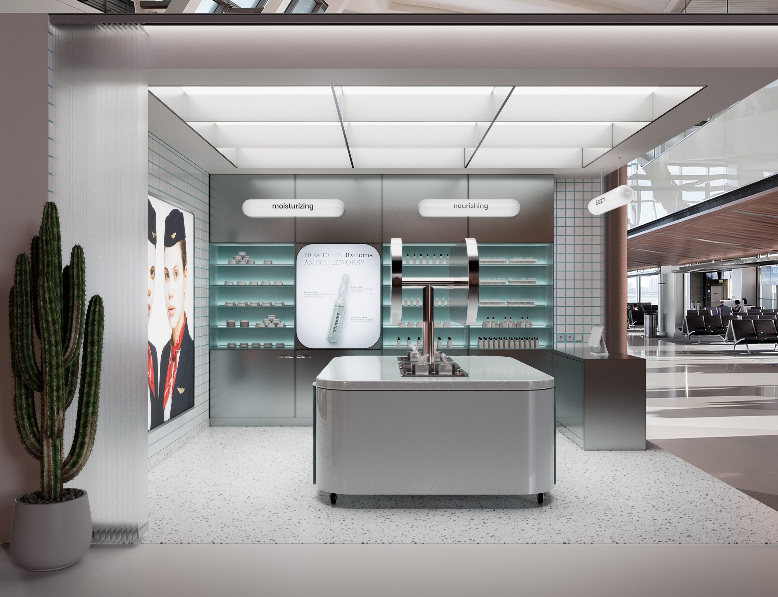 Дизайн-проект pop-up store 30atoms. KSYUSCHENKA — дизайн интерьеров в Москве, Петербурге и по всему миру