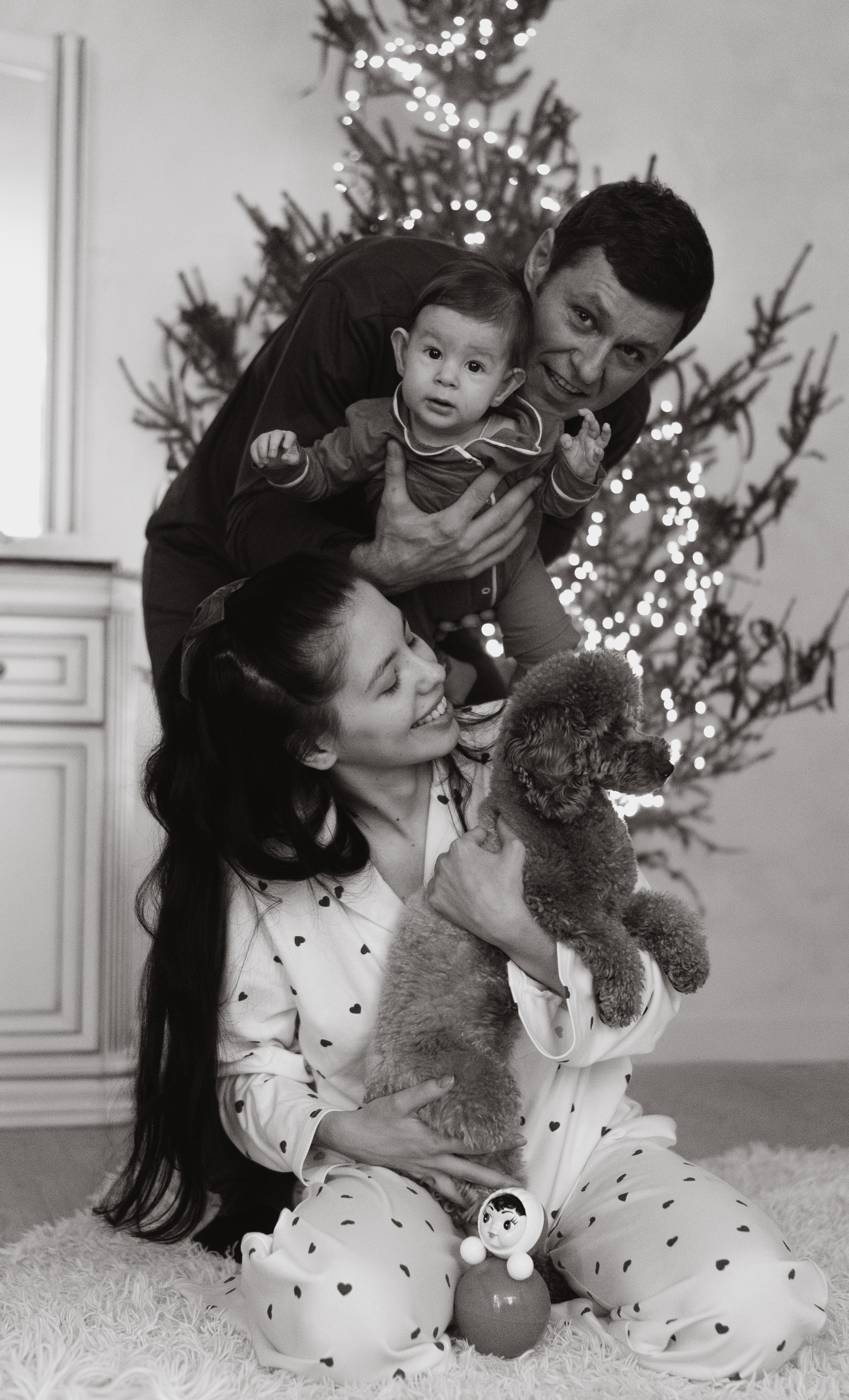 Домашняя Новогодняя история. Семейный, ньюборн фотограф, фотограф на роды в Москве, Виктория Тюльдюкова