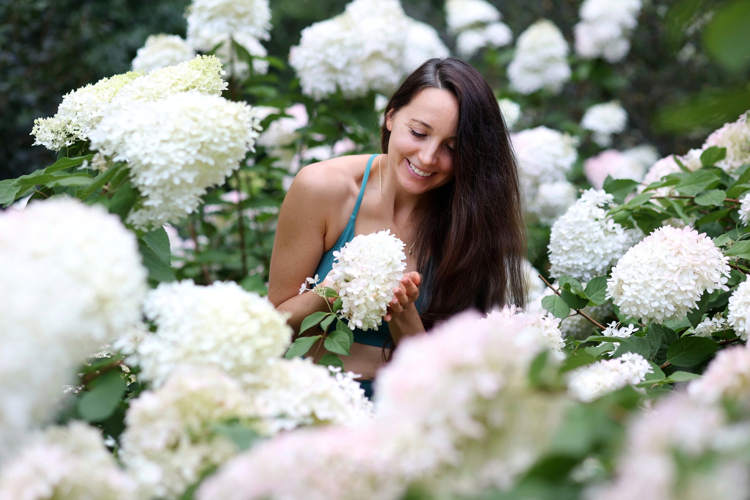 Йога. Гортензии. Тропики в Аптекарском огороде. Портретный фотограф Москва
