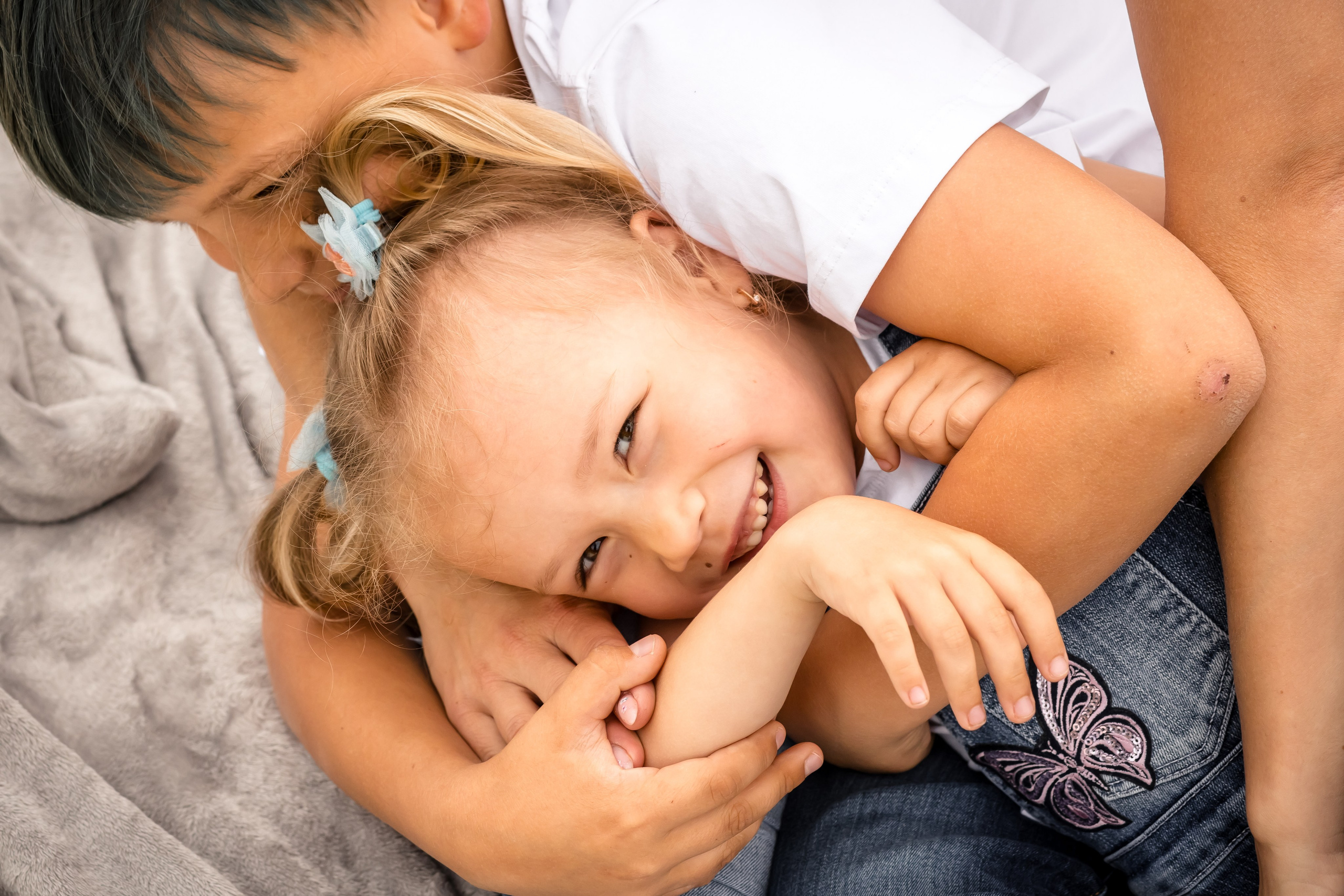 Катя с детками