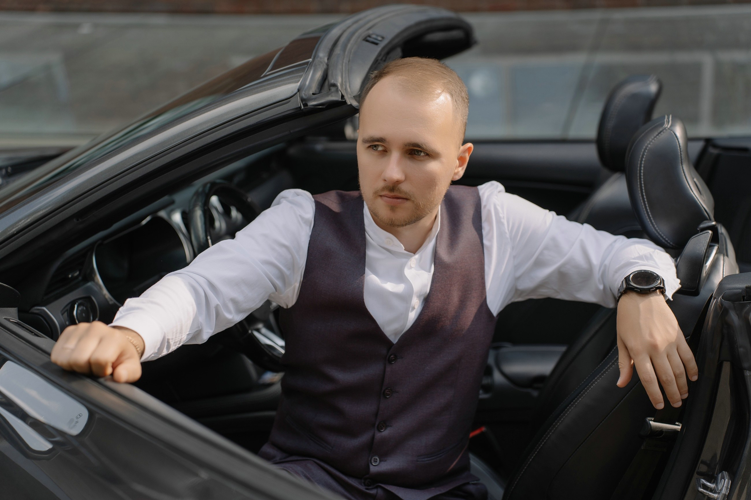 Свадебная фотосессия с кабриолетом. Свадебный и семейный фотограф в Москве Светлана Зоткина