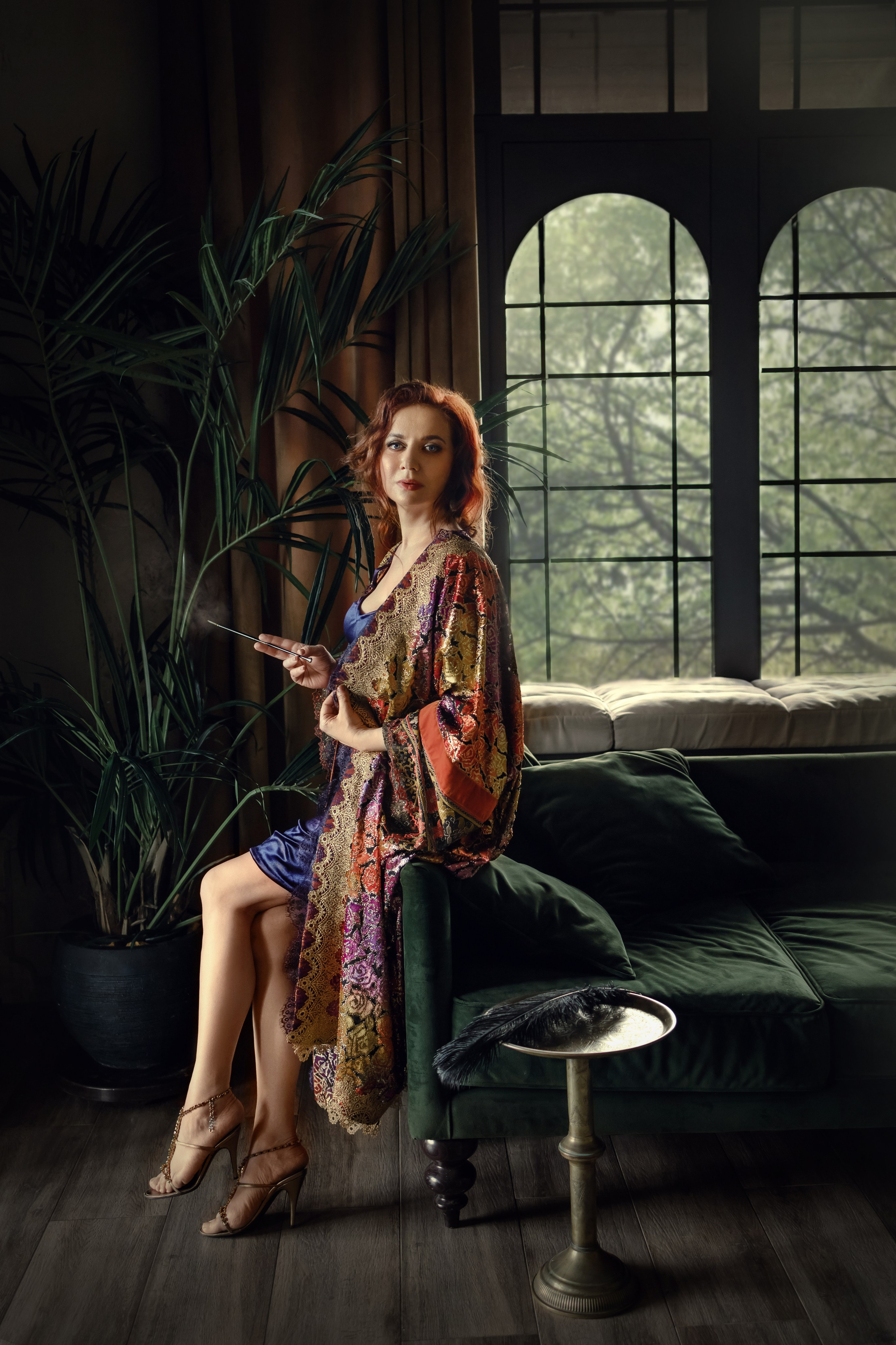 Студийная женская фотосессия стилизация арт-нуво косплей. Фотограф в Москве Мухина Ирина