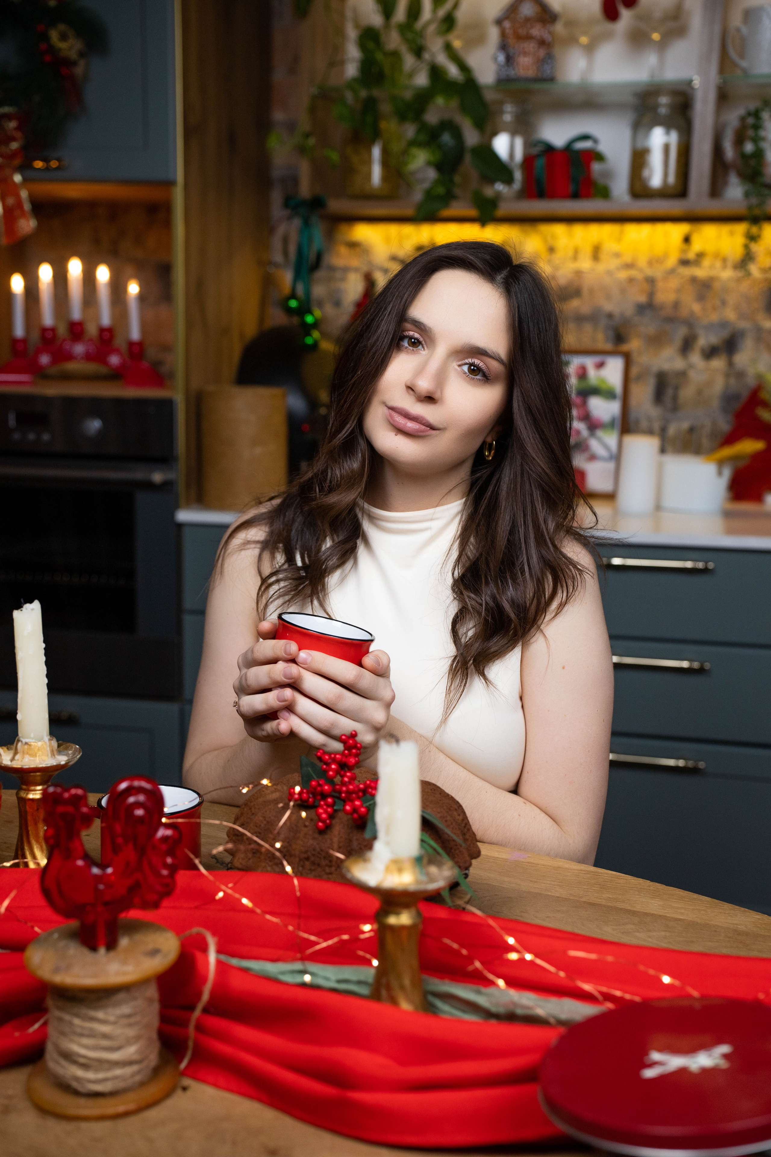 Фотосессия студийная беременная пара «Новый год в ожидании чуда». Фотограф в Крыму Татьяна Барицкая ЕНОТИКА