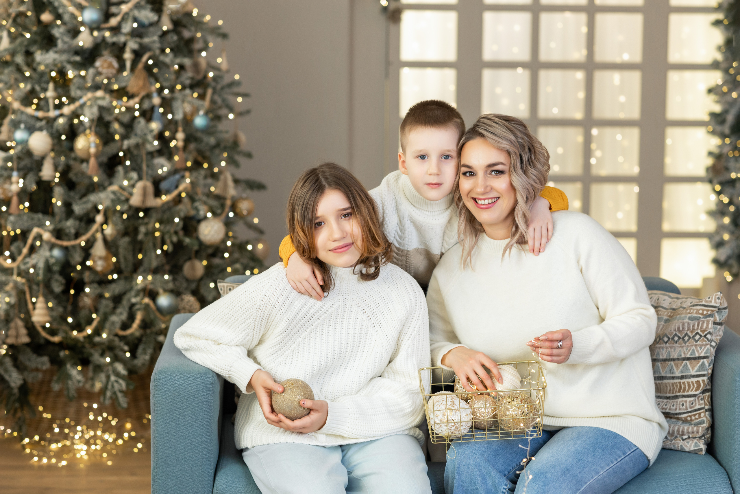 Новогодняя семейная фотосессия. Семейный, детский, школьный фотограф в Благовещенске Яна Белоусова