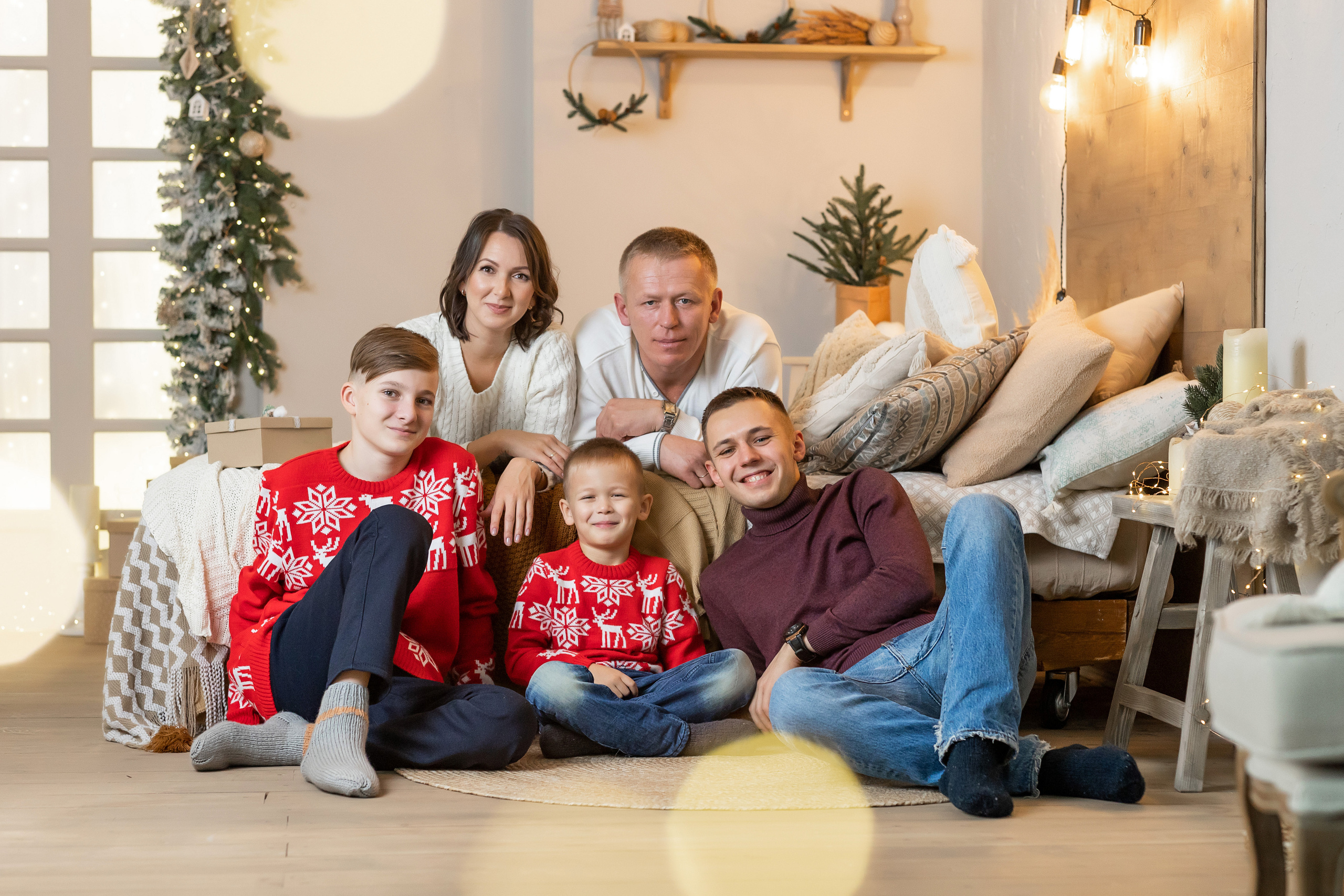 Новогодняя семейная фотосессия. Семейный, детский, школьный фотограф в Благовещенске Яна Белоусова