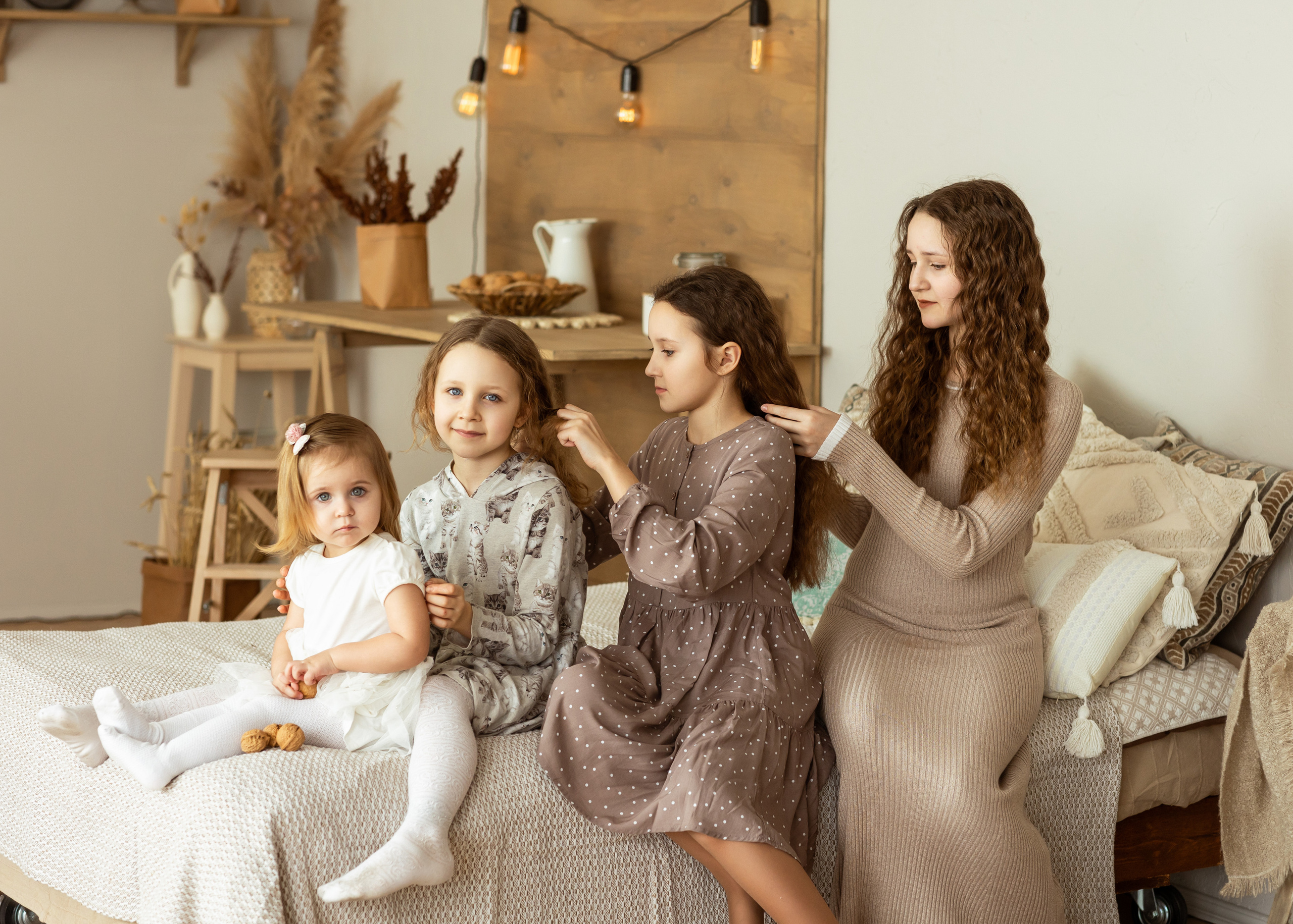 Семейная фотосессия в студии. Семейный, детский, школьный фотограф в Благовещенске Яна Белоусова