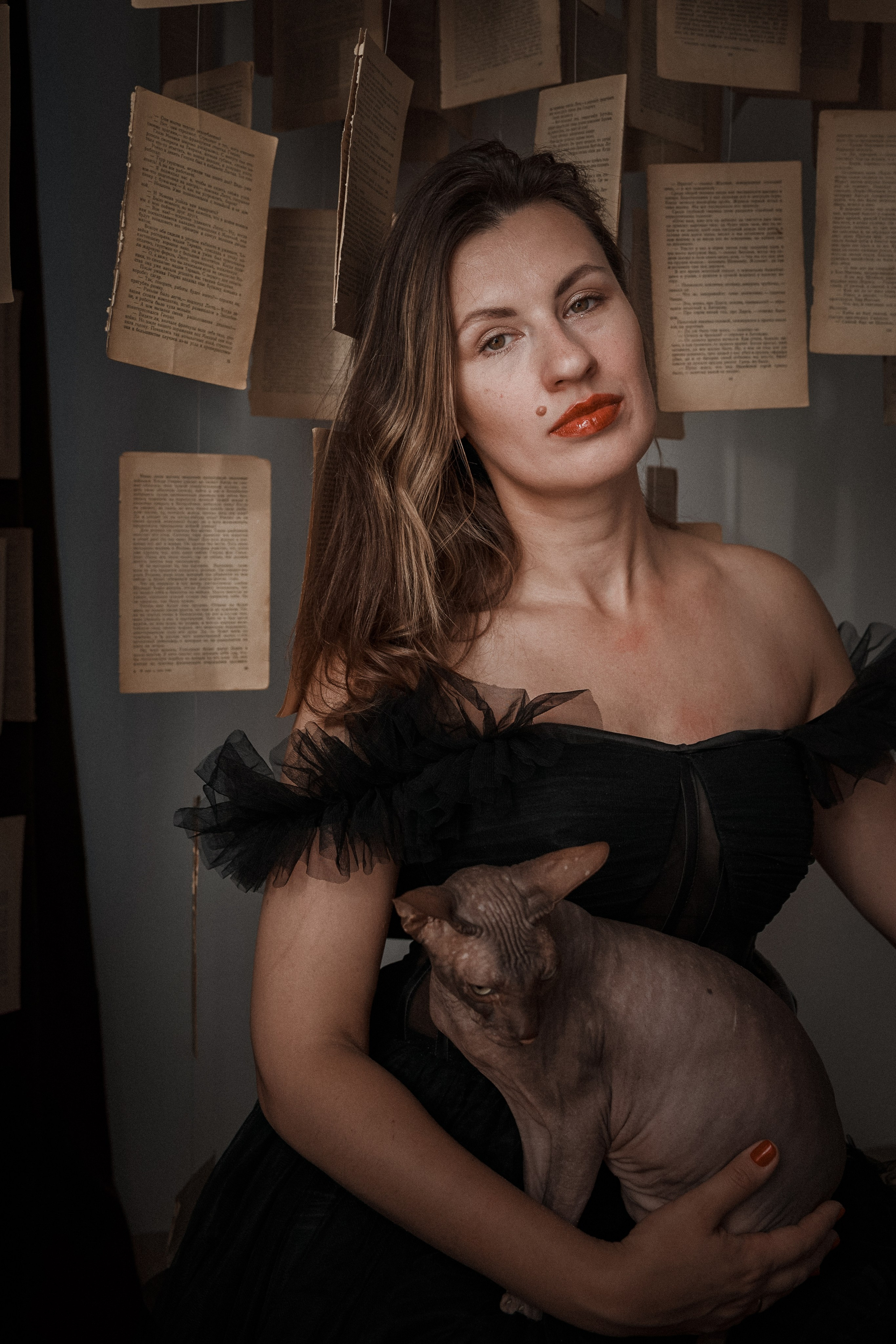 Мария, коты Рамсик и Вася. Фотограф анималист в Казани Алина Сулейманова. Фотограф животных