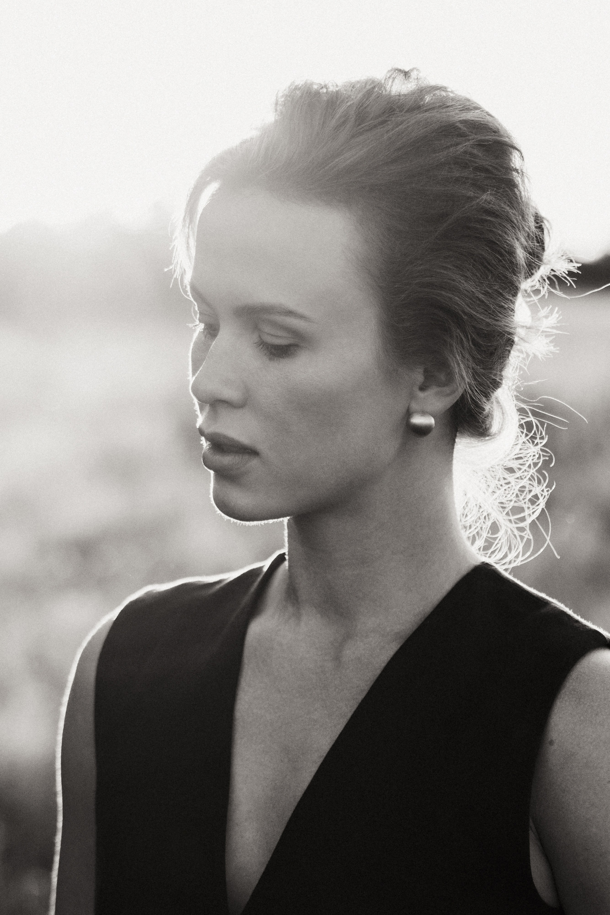 Фэшн съёмка в поле