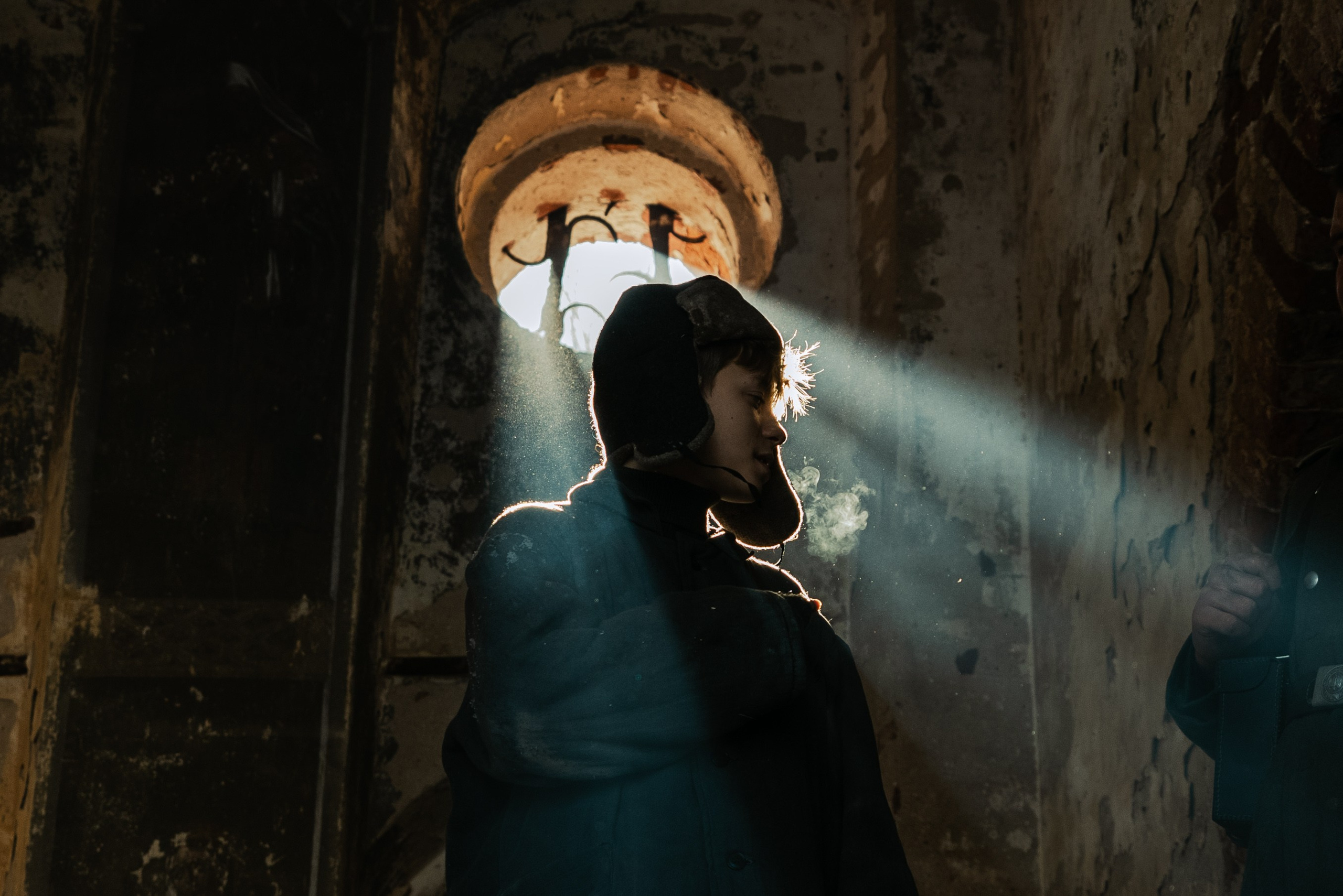 На съемках фильма «Июньская полынь». Мария Колесникова