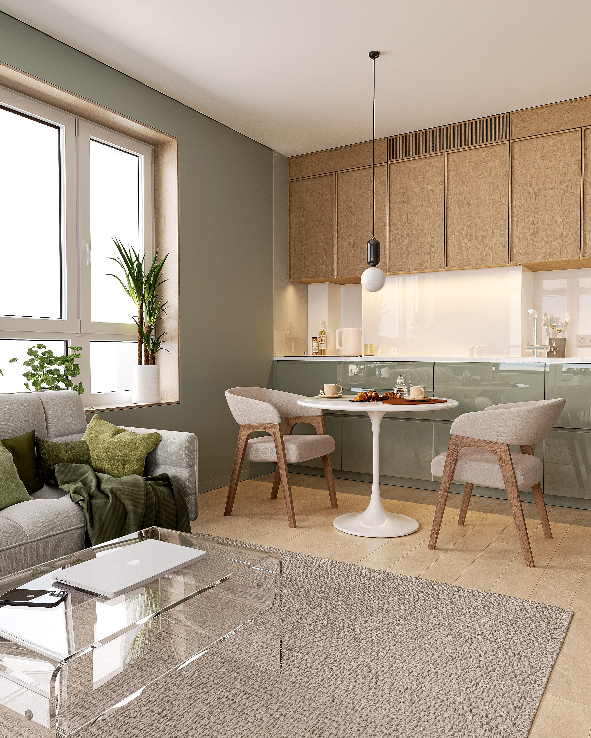 Квартира 37 м². 3Д-Визуализация Наталья Макогонова