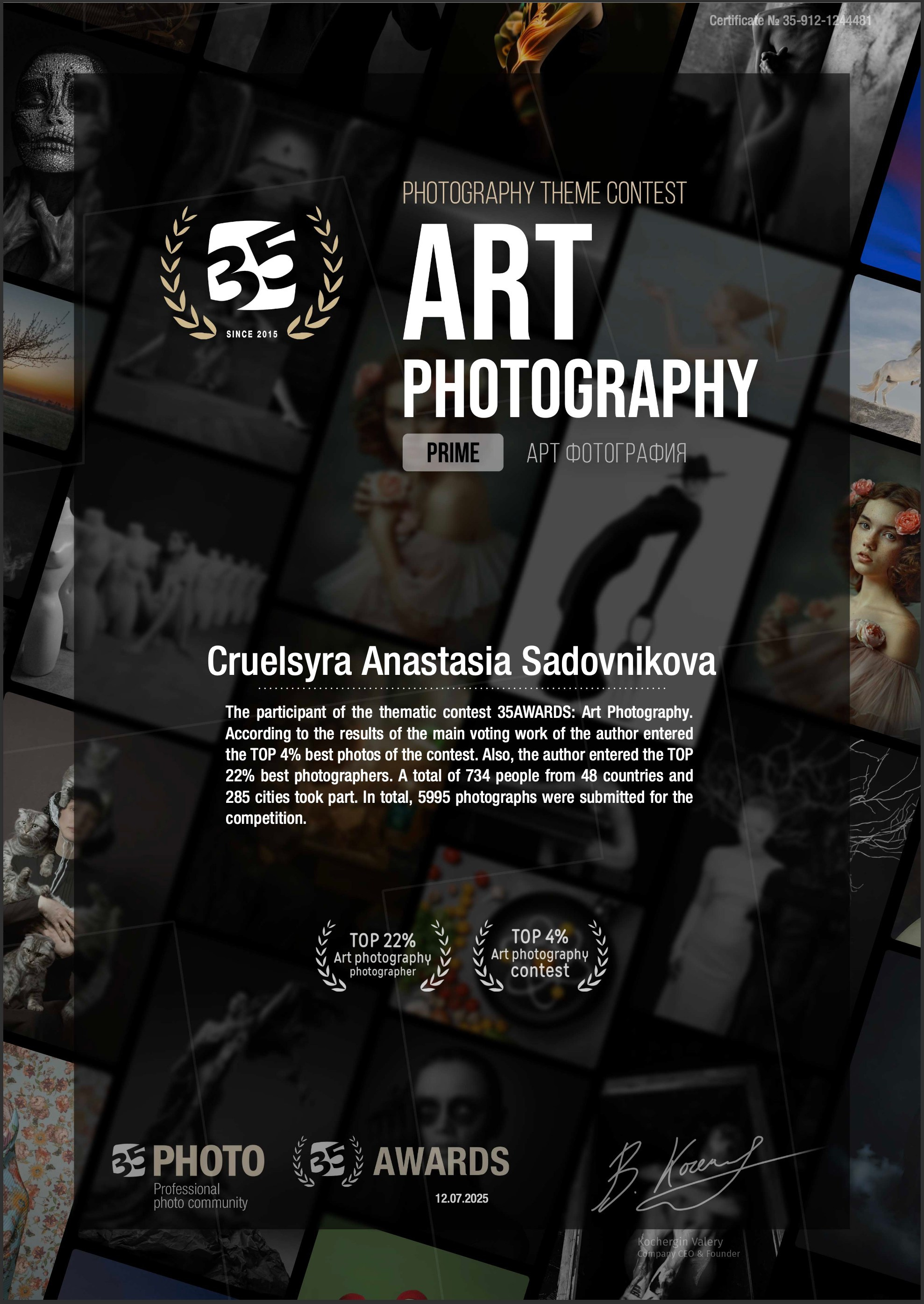 Конкурсы и награды. Cruelsyra —фотограф в Хабаровске. Портретная и фэшн съемка