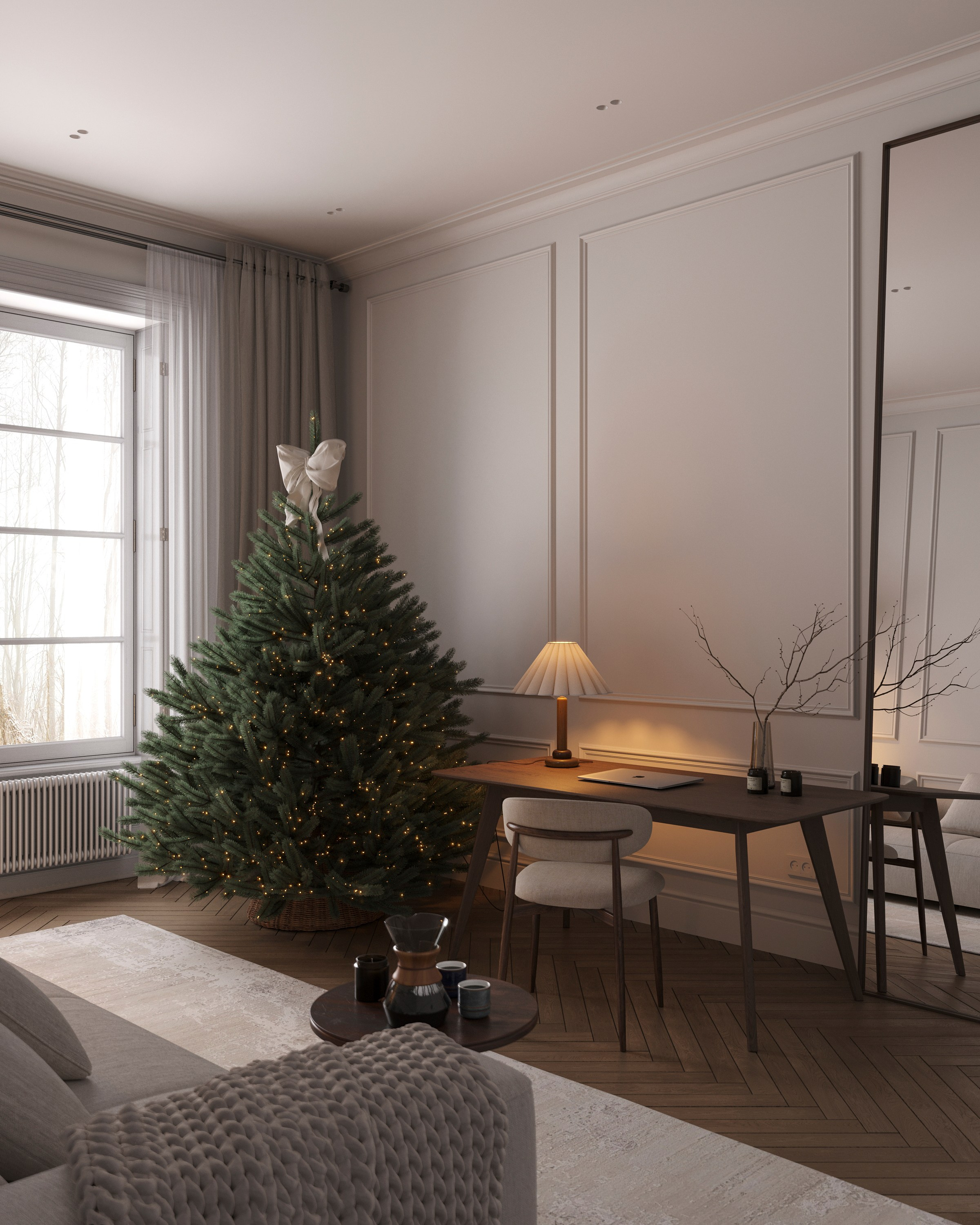CHRISTMAS CHARM | DESIGNER ANNE KIREEVA. Interior Visualization by Valerie Stetyukevich