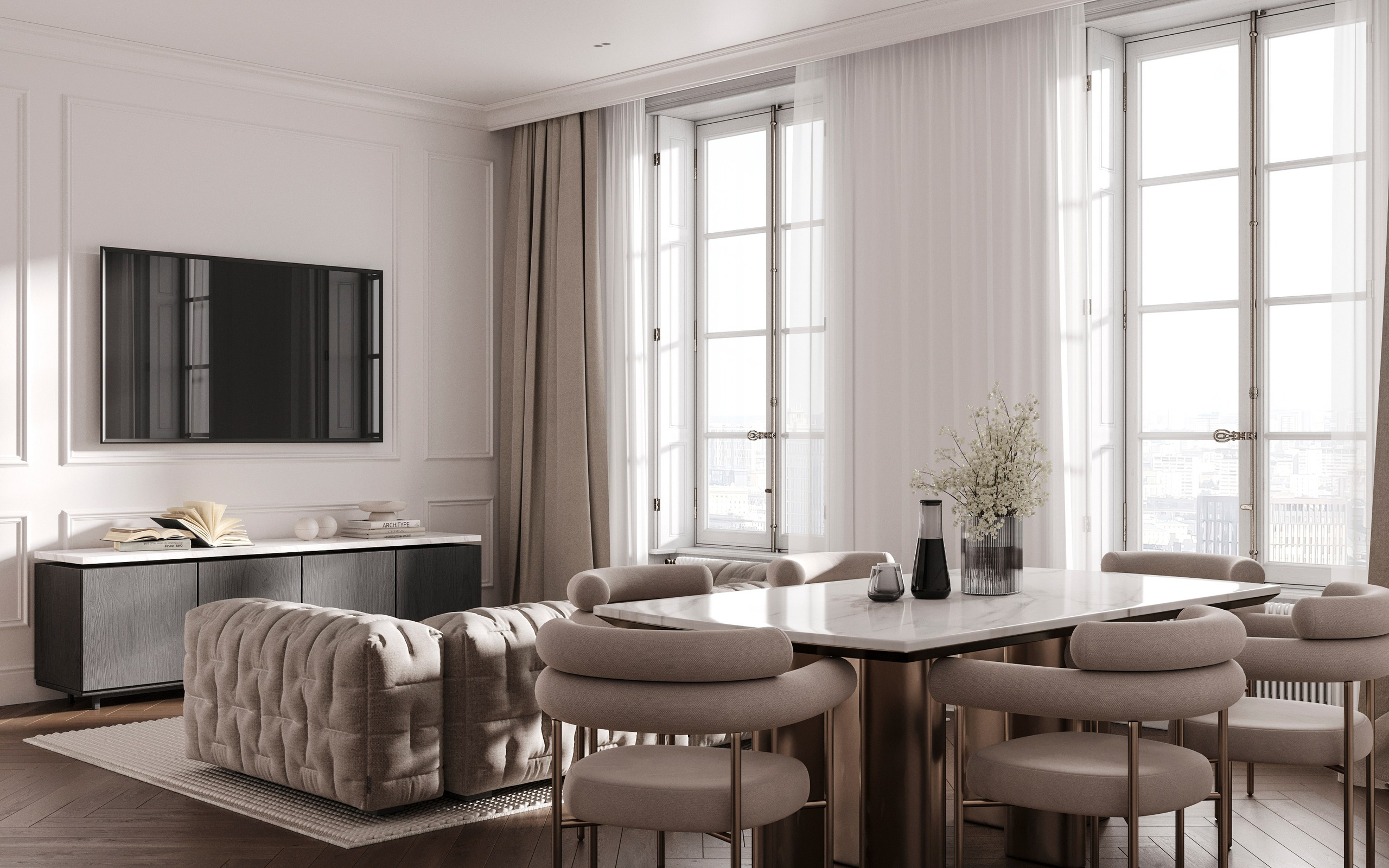 MODERN ELEGANCE | CONCEPTUAL PROJECT. Interior Visualization by Valerie Stetyukevich