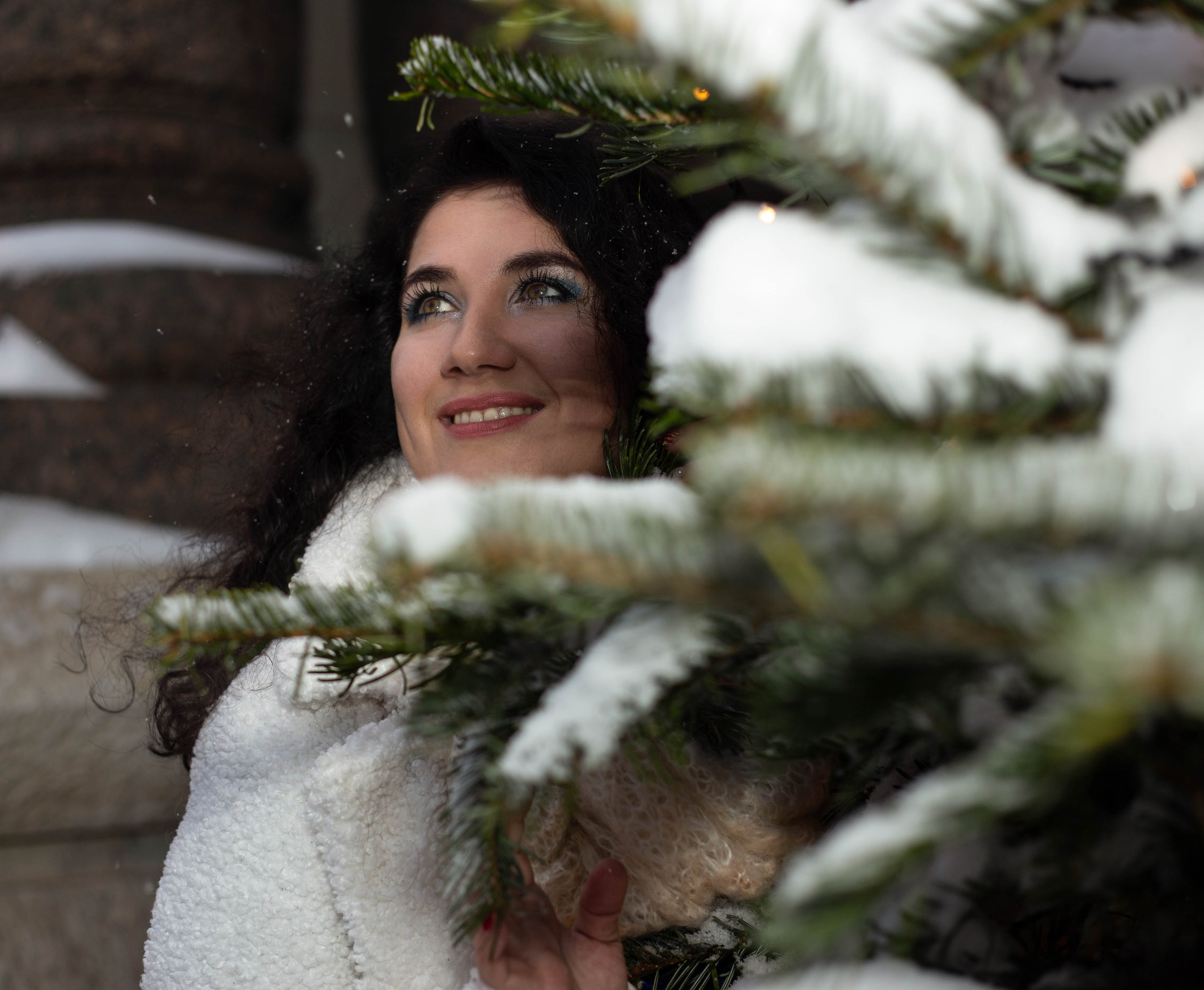 Женский зимний портрет. Зимняя фотосессия