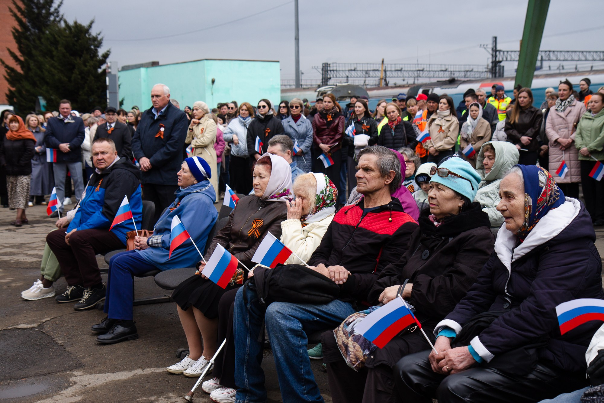 Митинг 9 мая в Федеральной пассажирской компании. Борщевская Елизавета / фотограф Иркутск