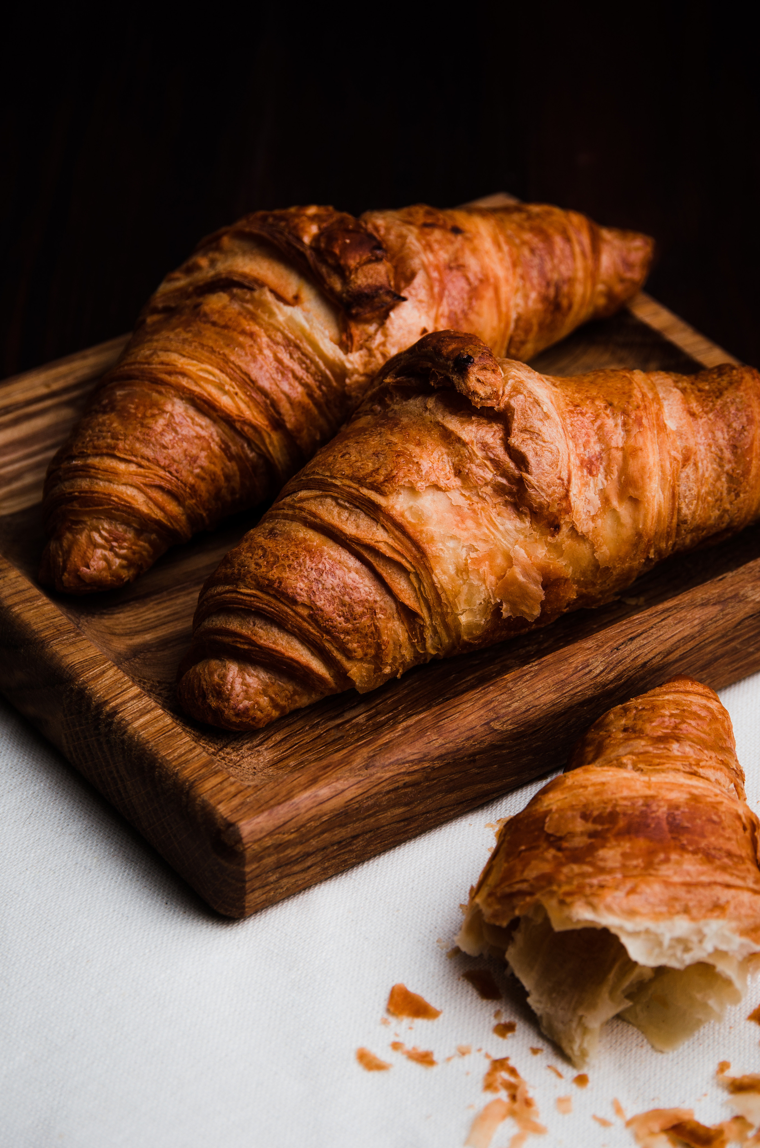 фуд-съемка, еда, круассаны, выпечка