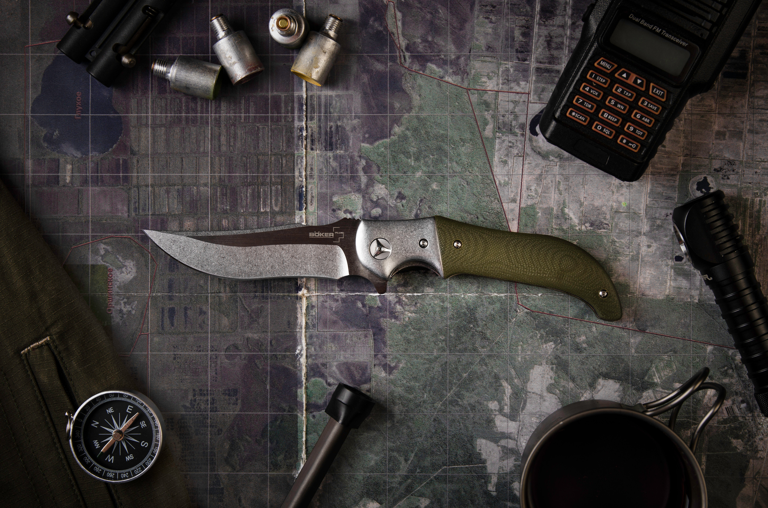 фотосъемка ножей, нож, выживание, компас, карта
