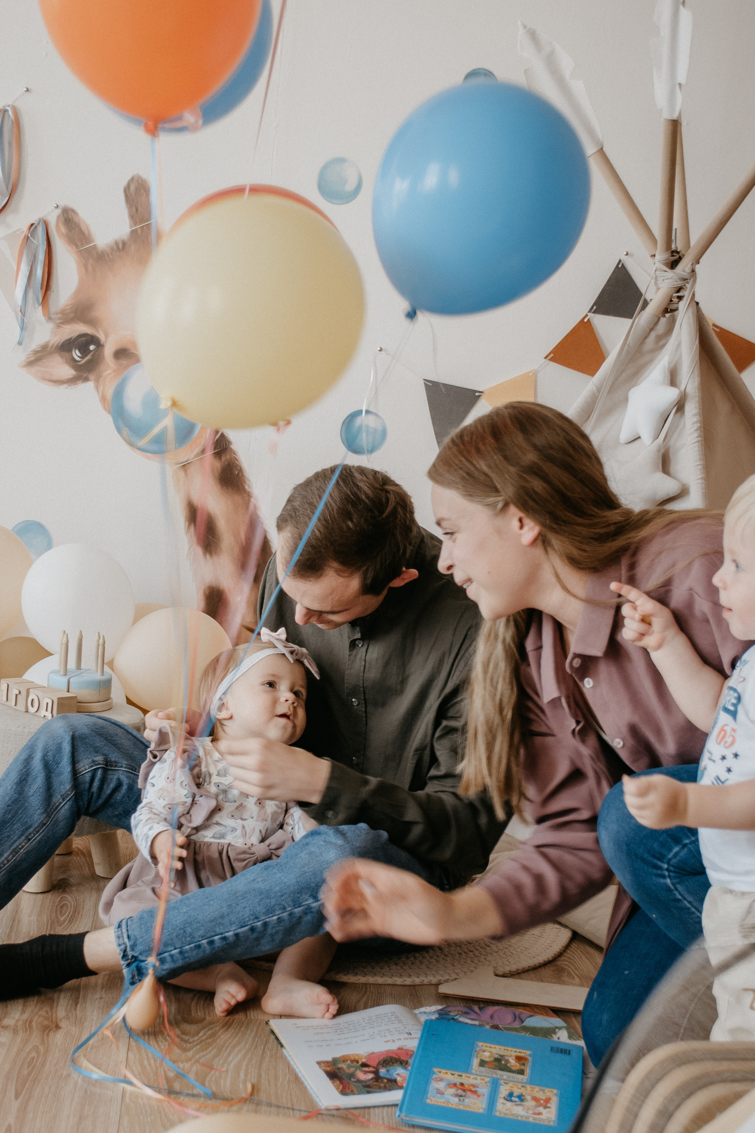 Первый годик двойняшек. Семейный и детский фотограф в Оренбурге Елена Студеникина