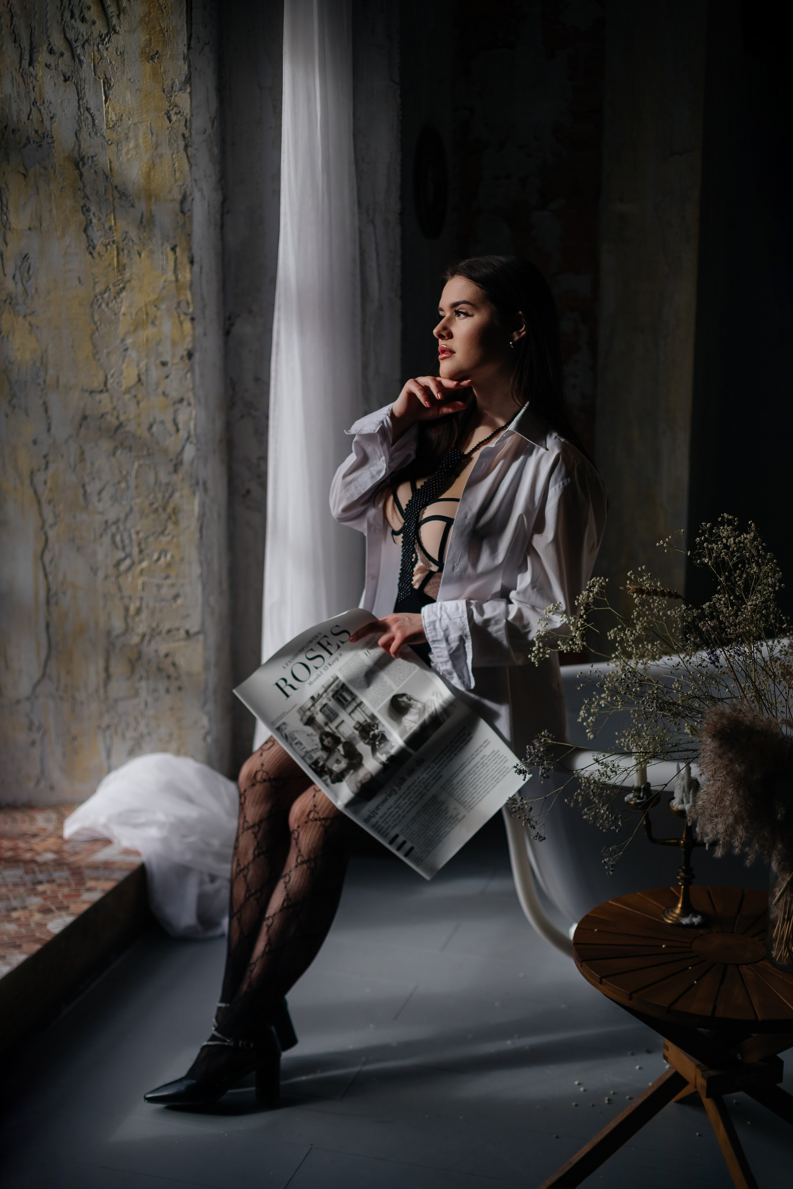 Яна в студии «Ванна». Фотограф Калуга