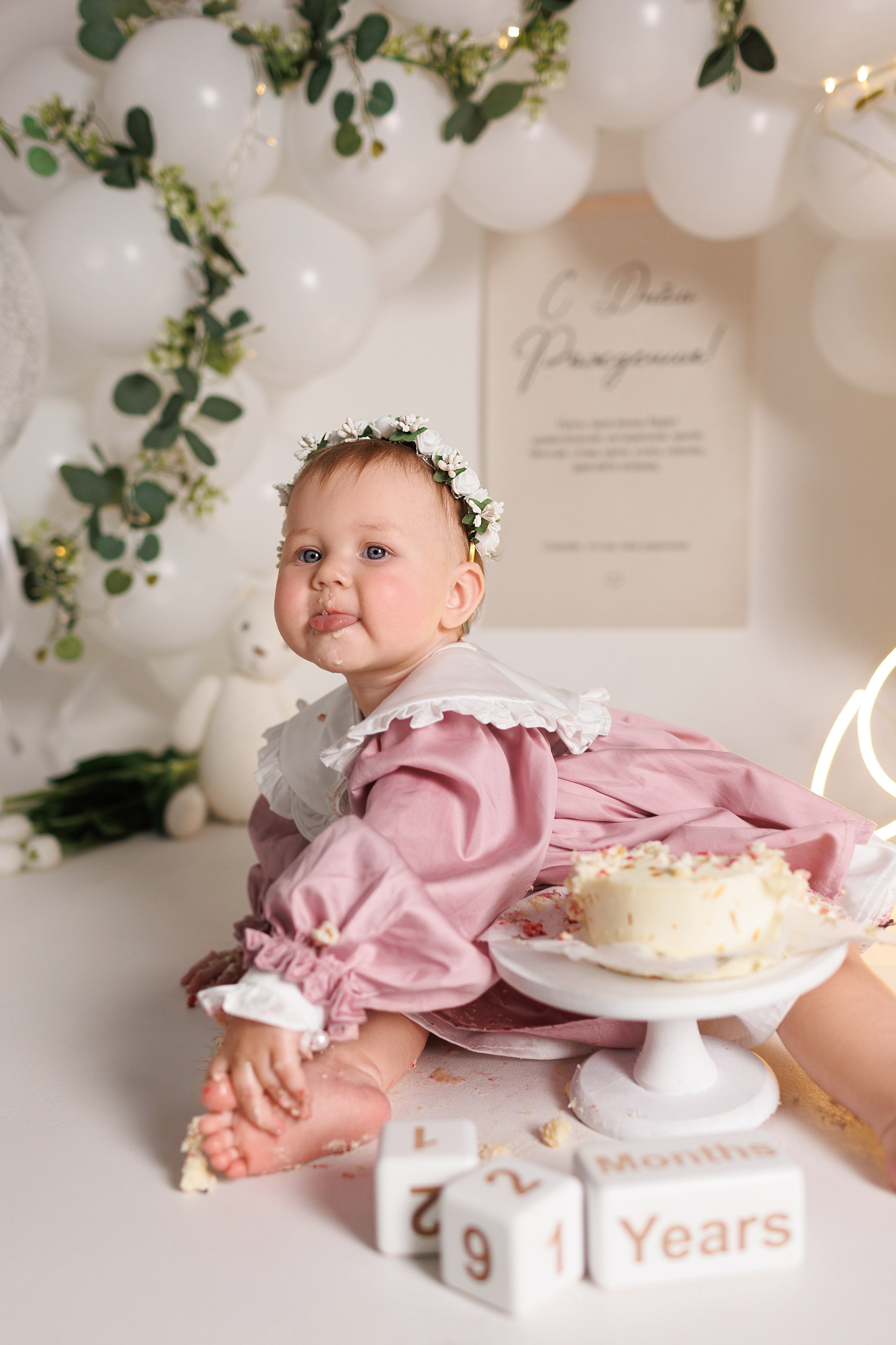 Фотосъёмка первого годика. Фотограф Беременности и Новорождённых в Кемерово