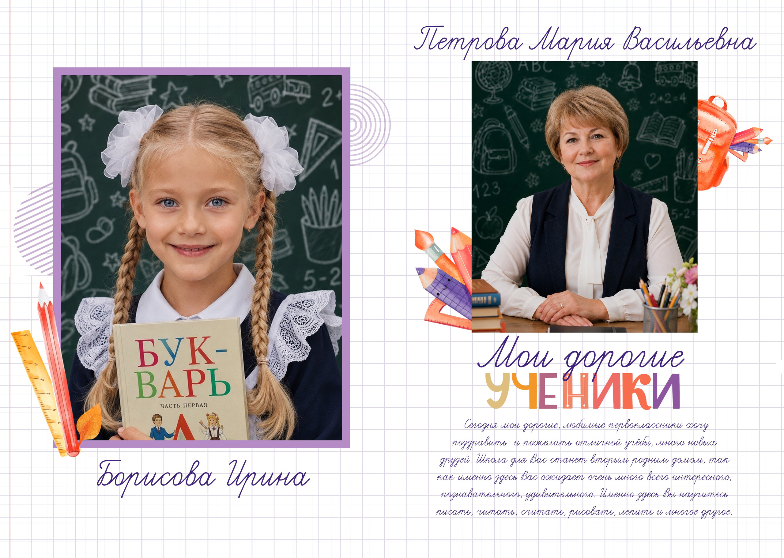 Альбом «Алфавит» Начальная школа. Школьный фотограф Кошелева Анна