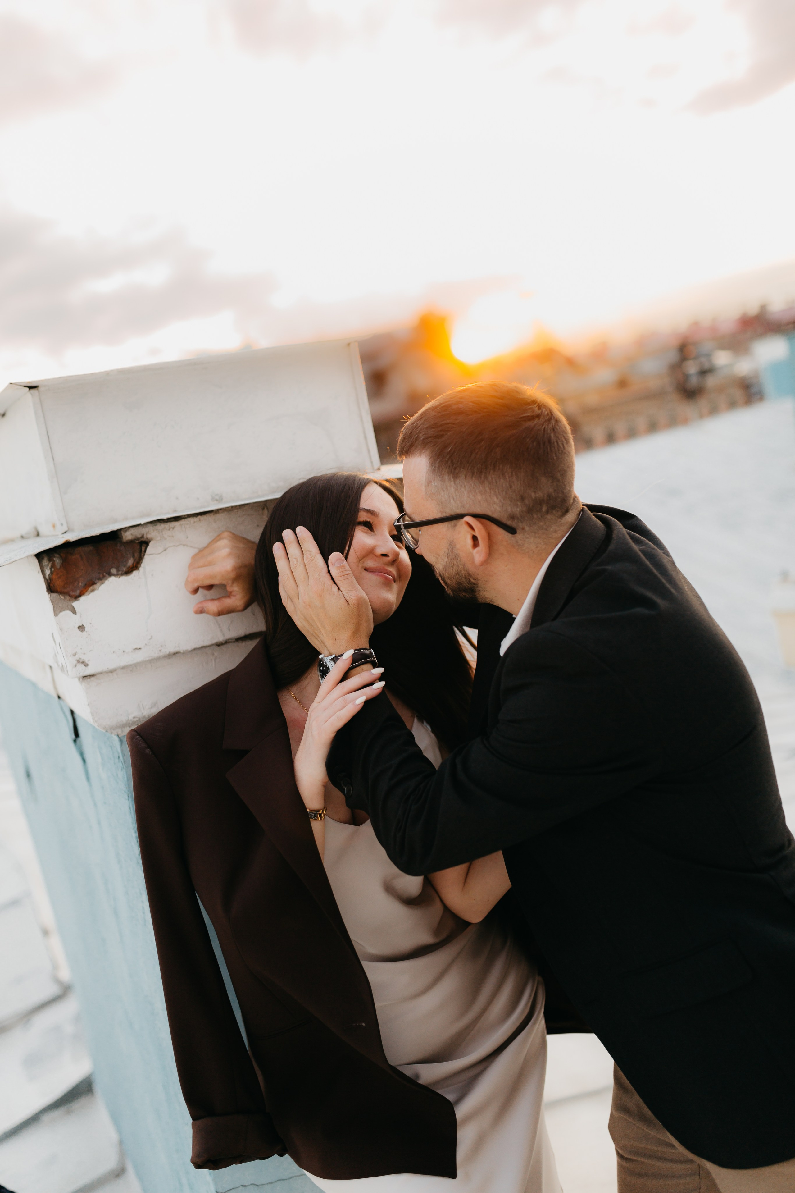 LoveStory на крышах Питера. Фотограф Санкт-Петербург Князева Елизавета