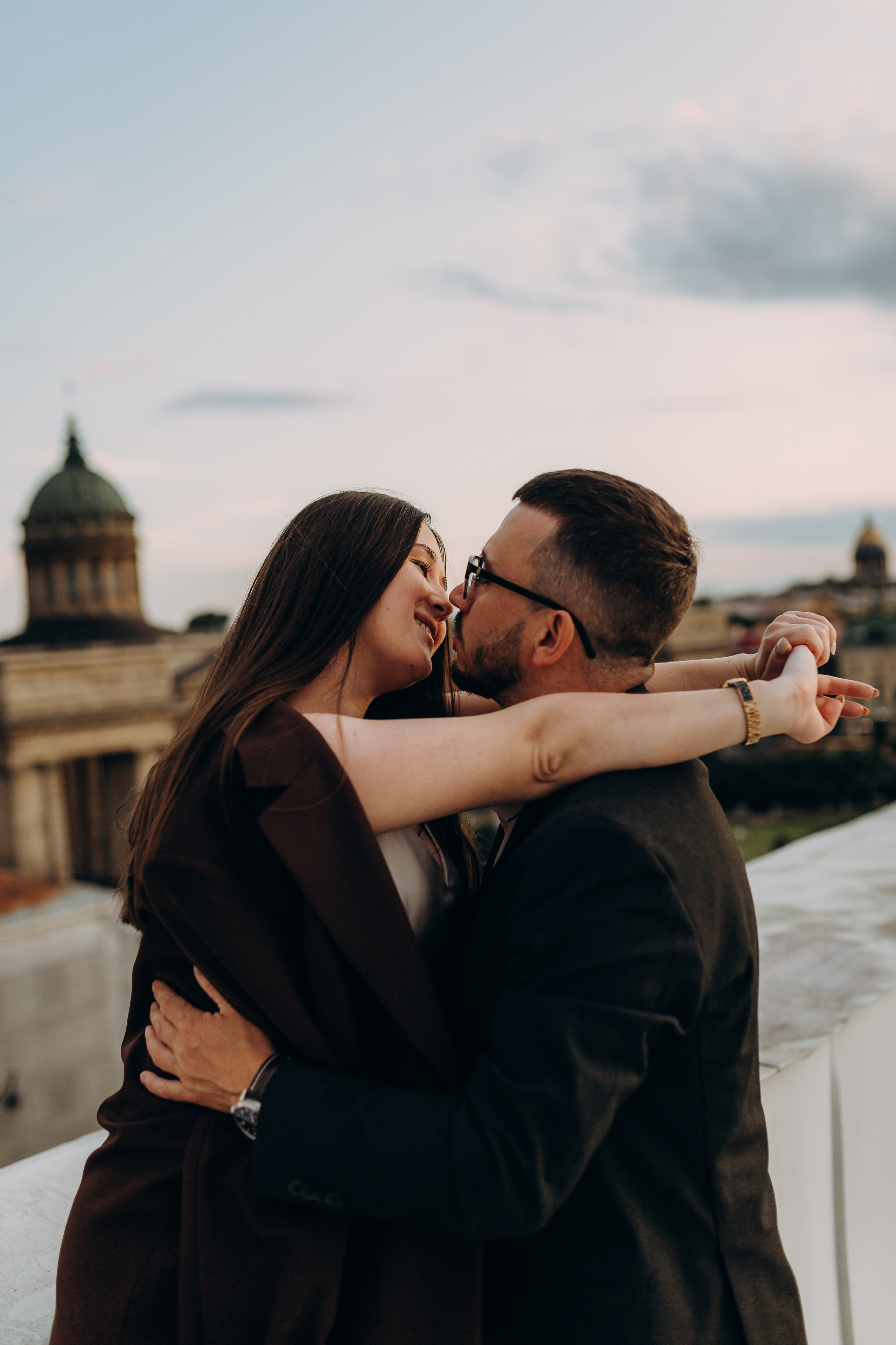 LoveStory на крышах Питера. Фотограф Санкт-Петербург Князева Елизавета