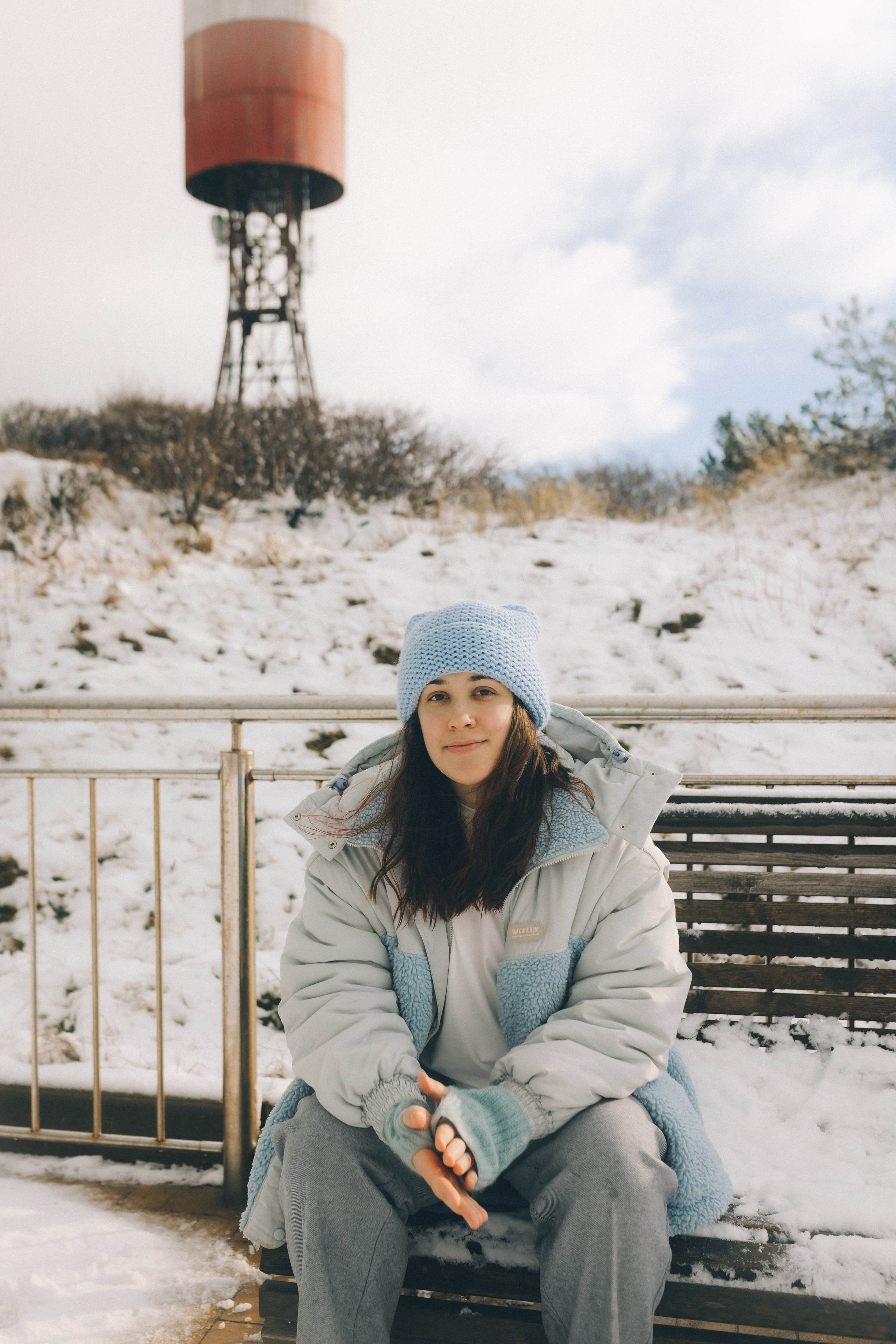 Маша и зима на Балтике. Фотограф Зеленоградск Красильникова Елена