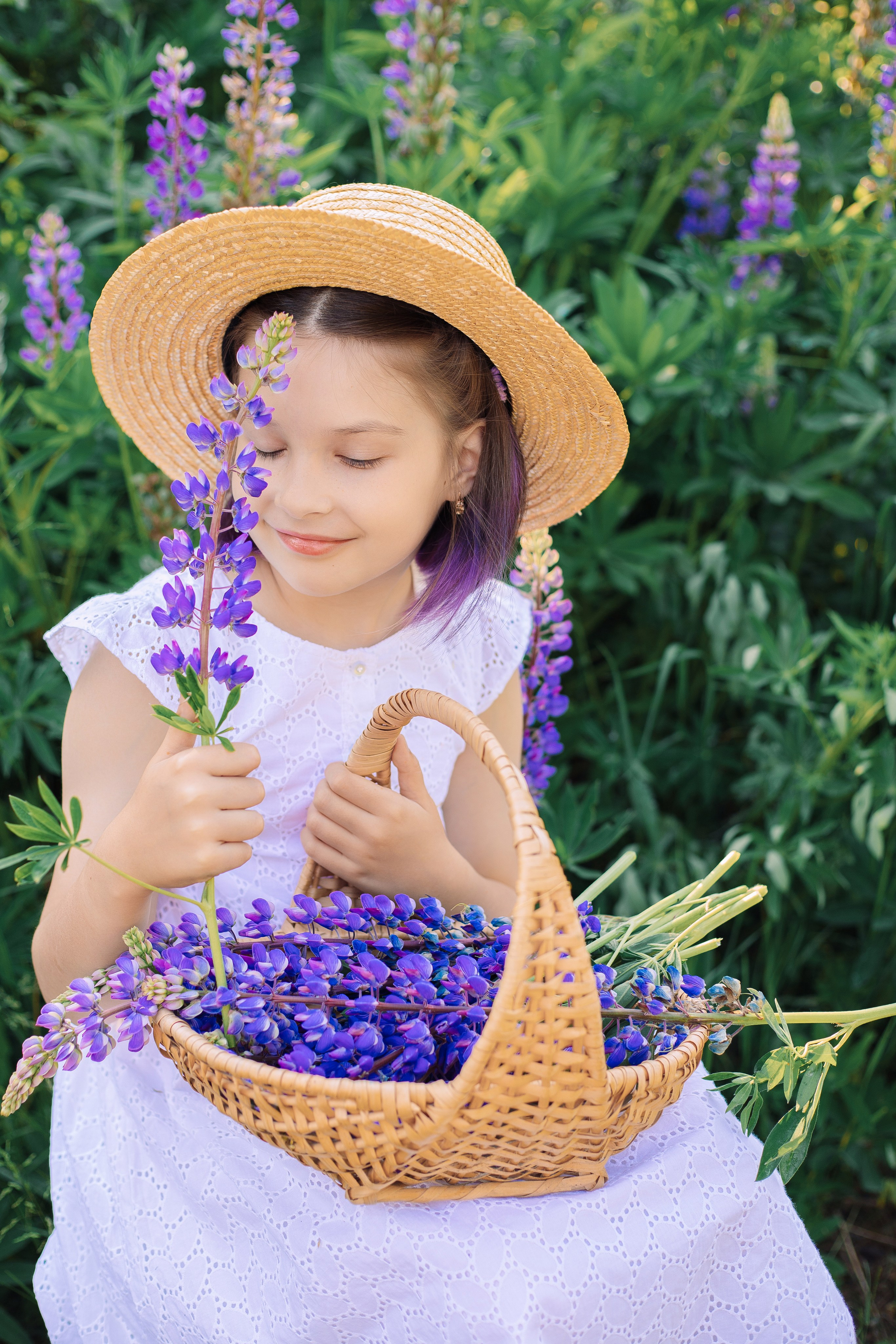 Фотосессия мамы и дочки в люпинах. Фотограф в Санкт-Петербурге, Анна Скворцова