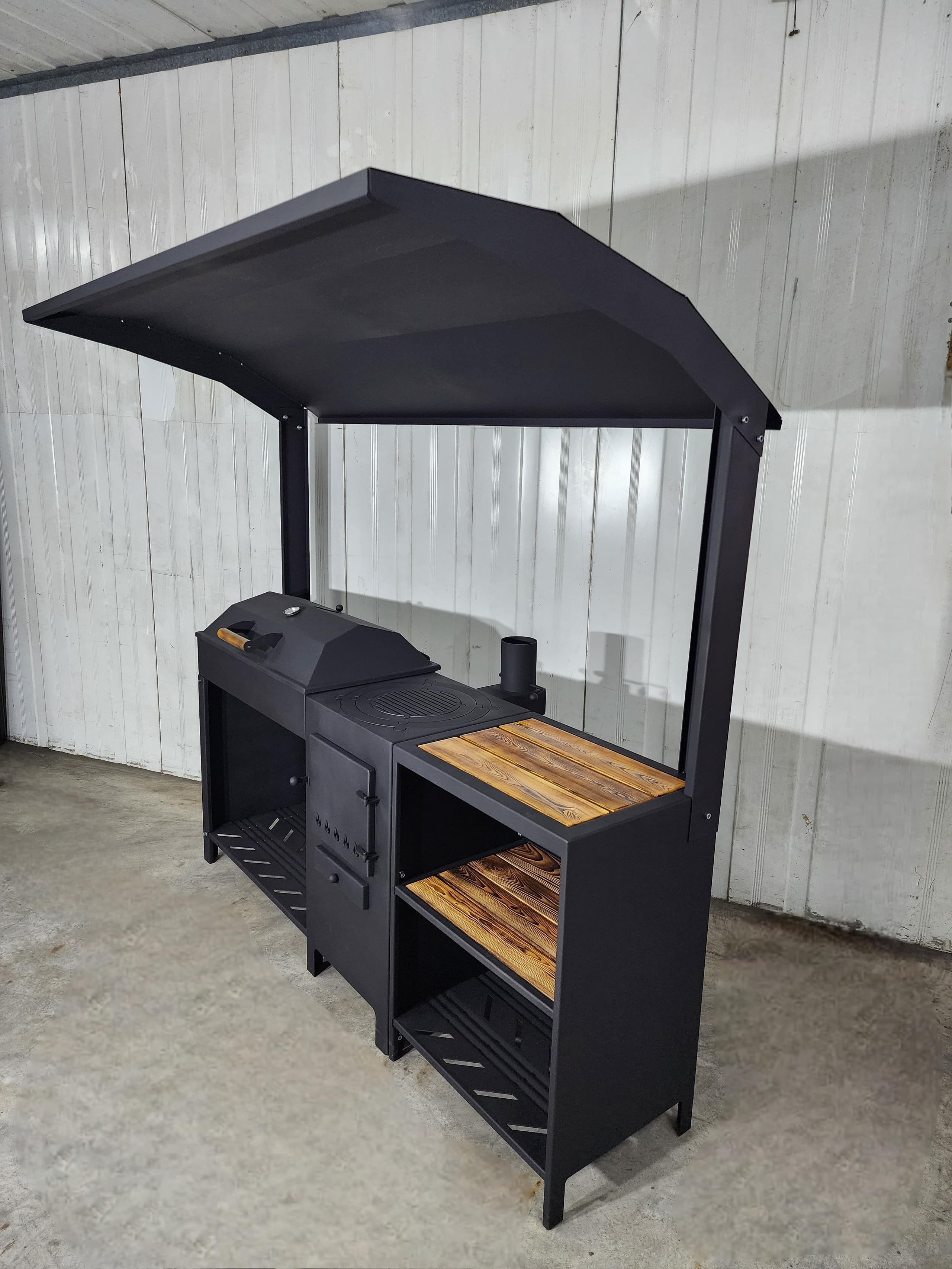 Джета с крышей. Купить / заказать мангал для дома в Краснодаре от производителя «Мангал Мастер»