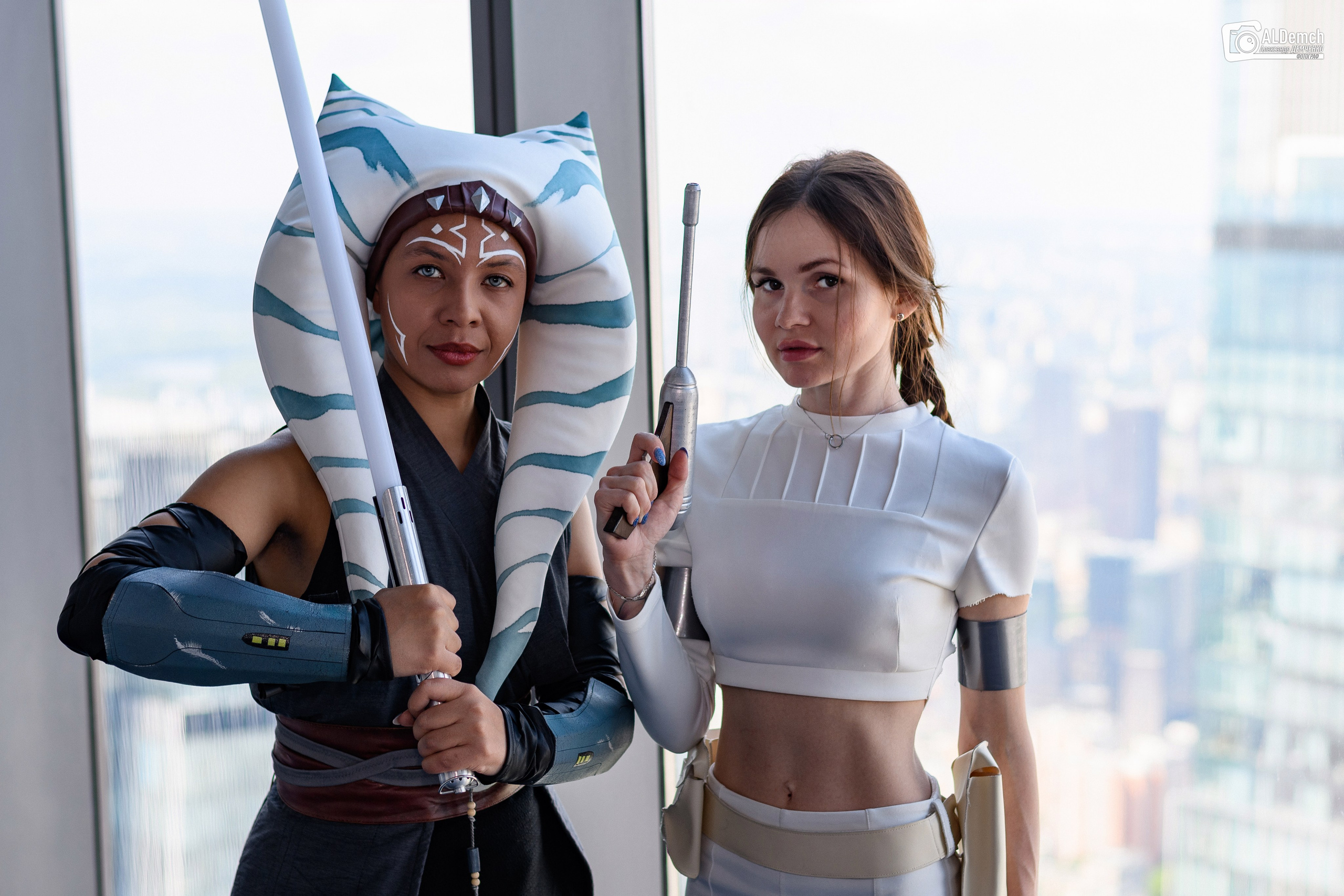 Асока Тано и Падме Амидала косплей фотосессия от фотографа в Москве. Персонажи из Звёздных войны (Star wars)