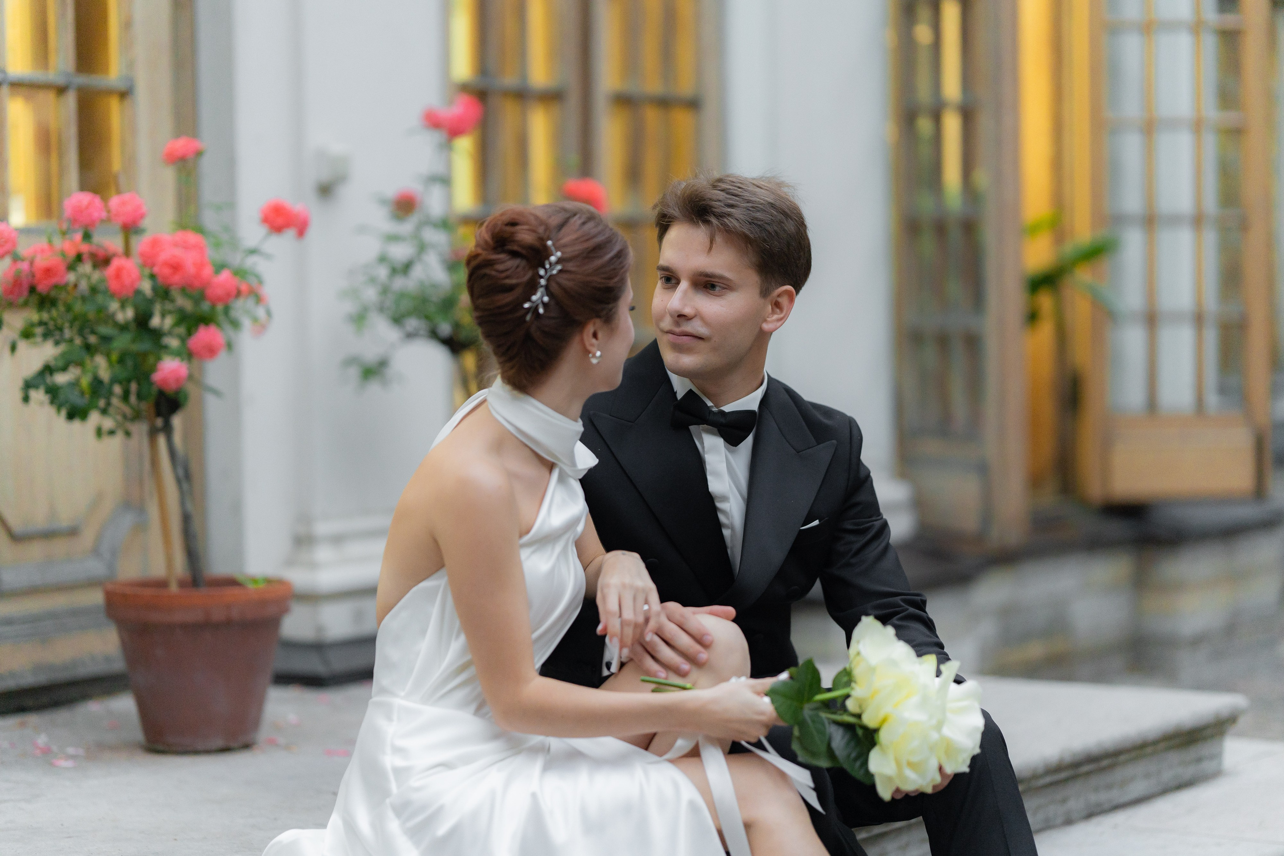 Свадебная съемка на закате. Свадебный фотограф Александр Невский в Санкт-Петербурге