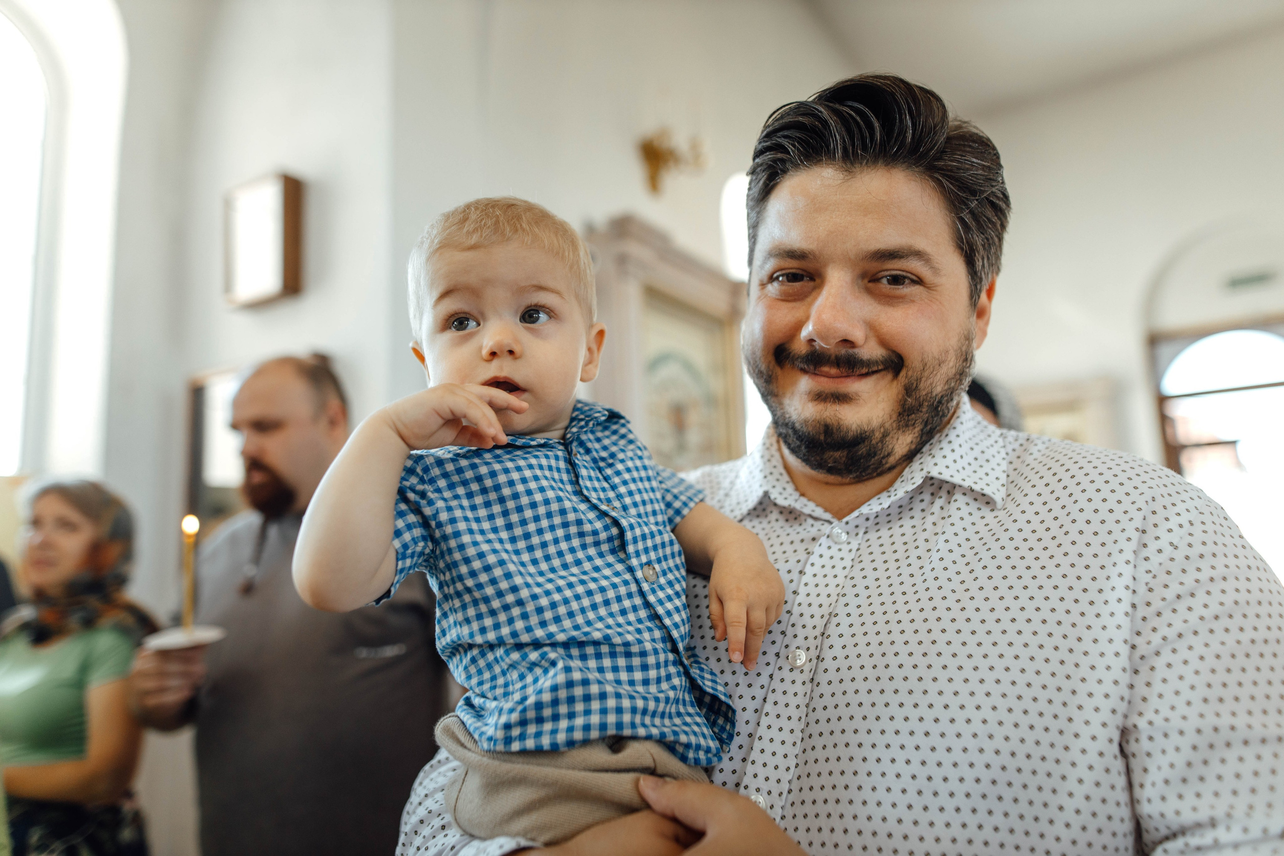 Крещение Энвера (Михаила), д. Колядищи, храм Успения Пр. Богородицы, август 2025