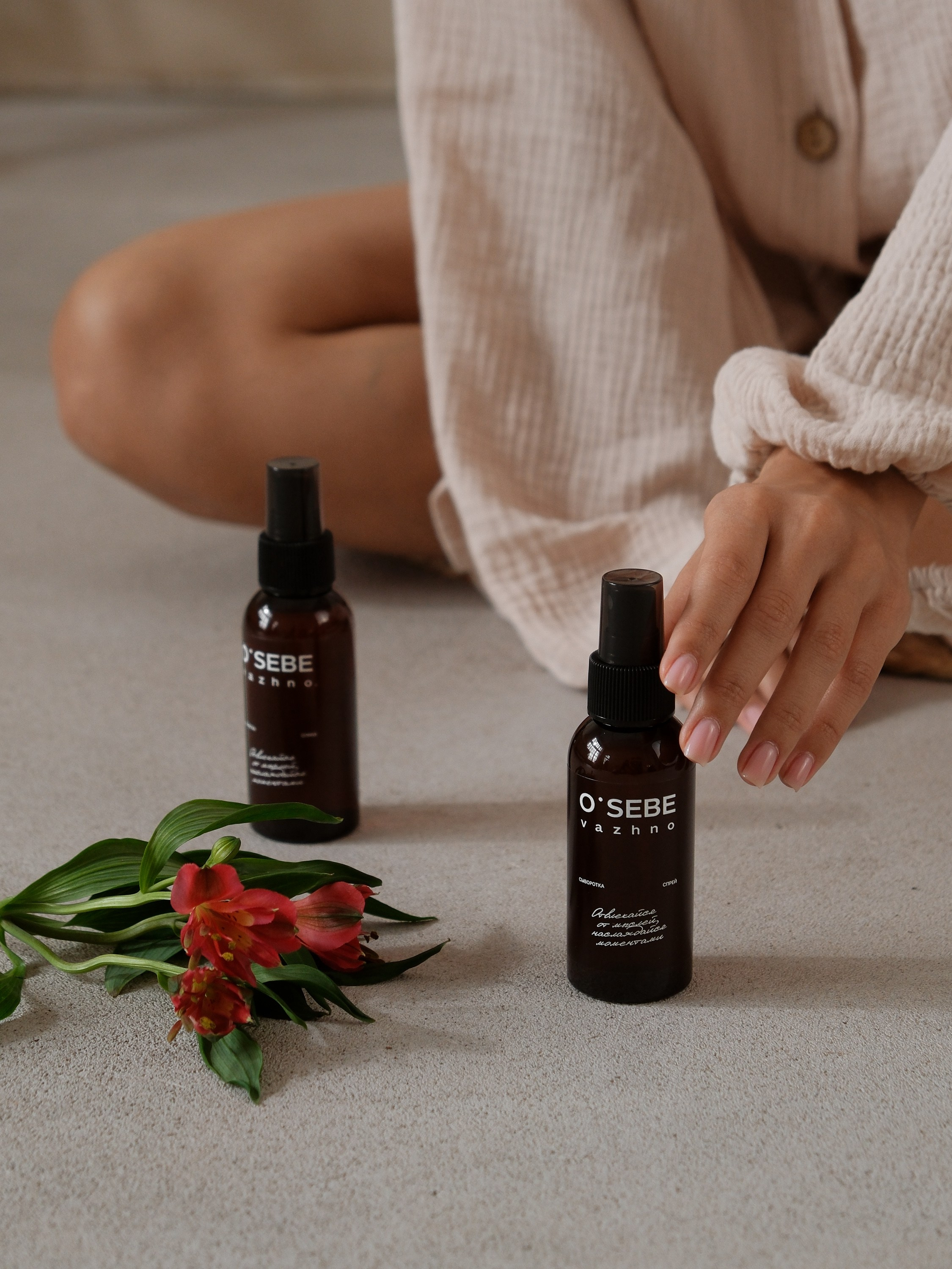Спрей сыворотка O'sebe. Предметный фотограф, инфографика и видео в Санкт-Петербурге