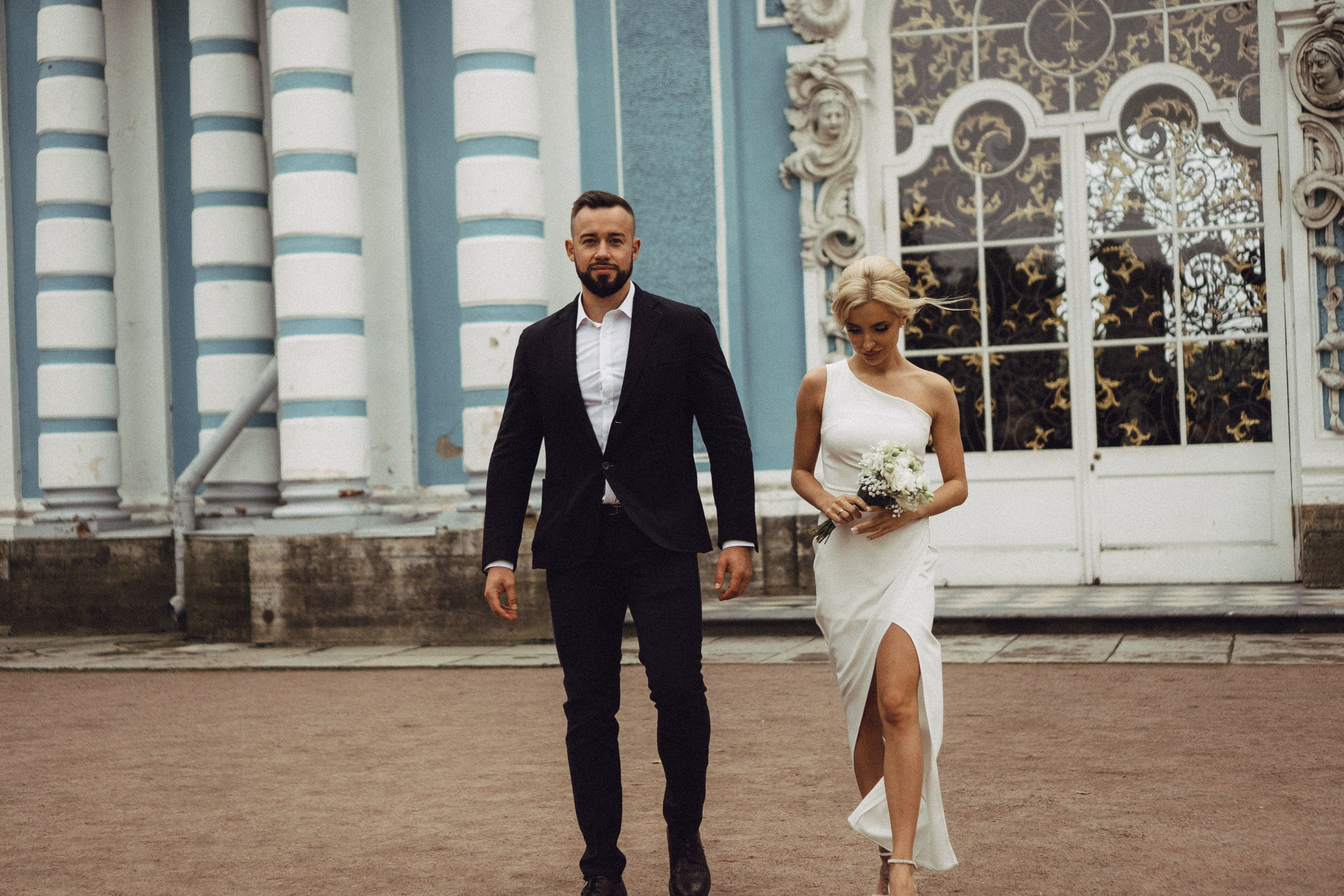 СВАДЕБНАЯ ИСТОРИЯ В ГОРОДЕ ПУШКИН ВОЗЛЕ ЕКАТЕРИНИНСКОГО ДВОРЦА И В ПАРКЕ. Профессиональный фотограф, Санкт-Петербург — Виктория Богомолова