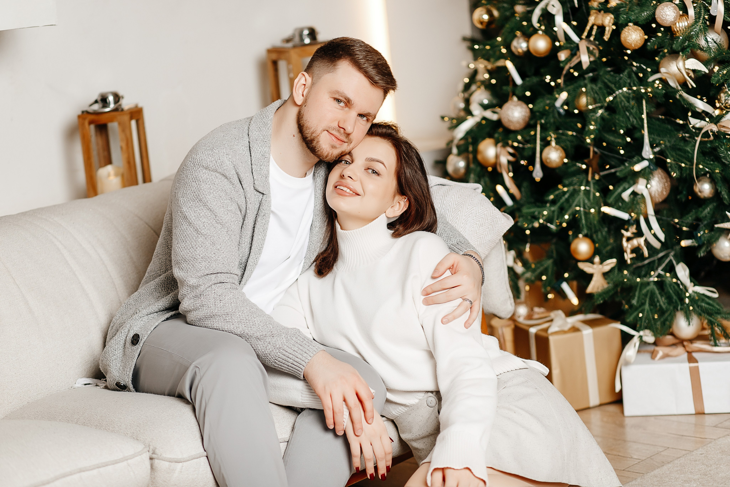 Новогодняя фотосессия для влюбленных в Московской фотостудии. Фотограф в Подольске — Мария Бучнева