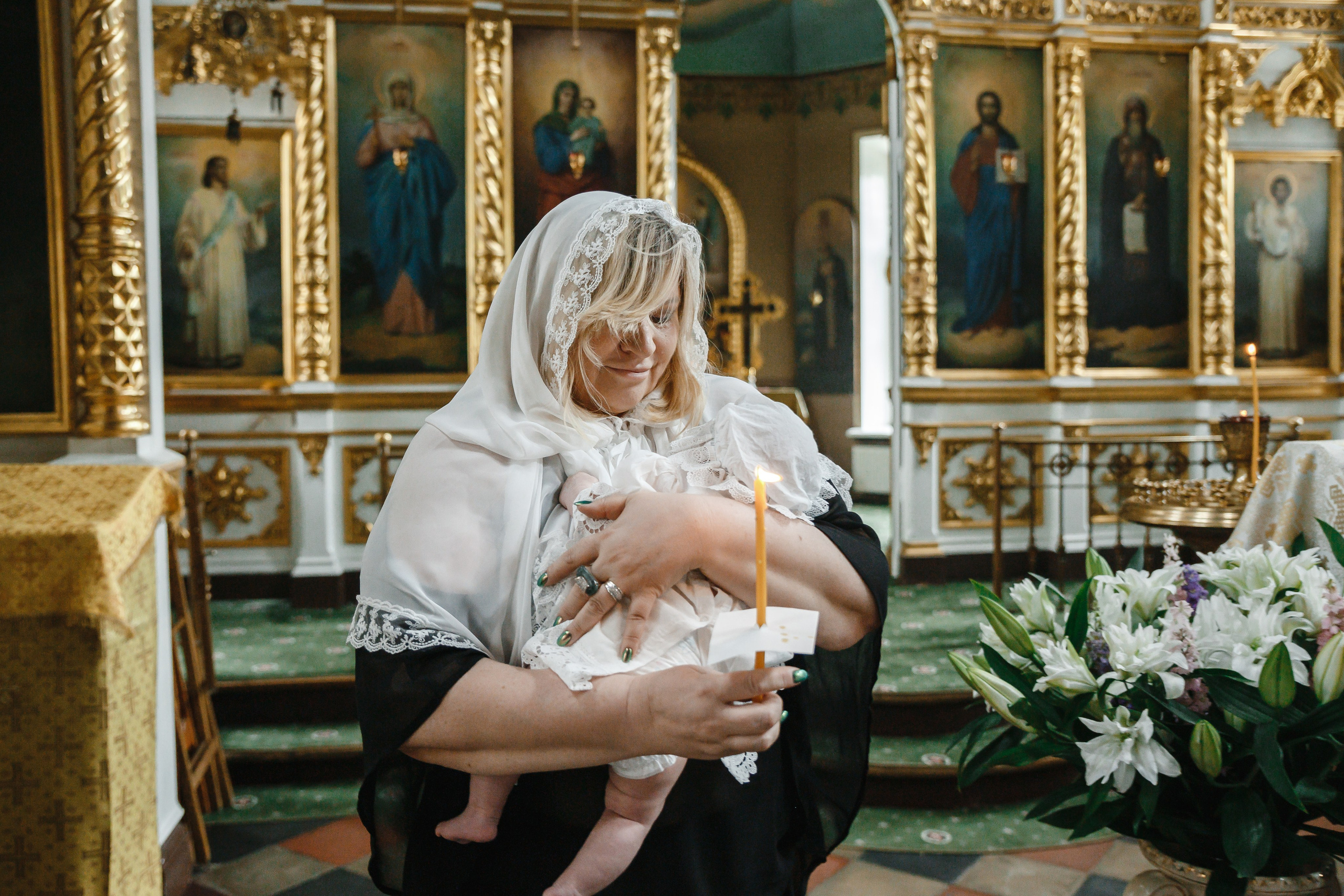 Крещение в храме Спаса Нерукотворного Образа в Б.Свинорье Г.Москвы. Фотограф на Крещение Москва