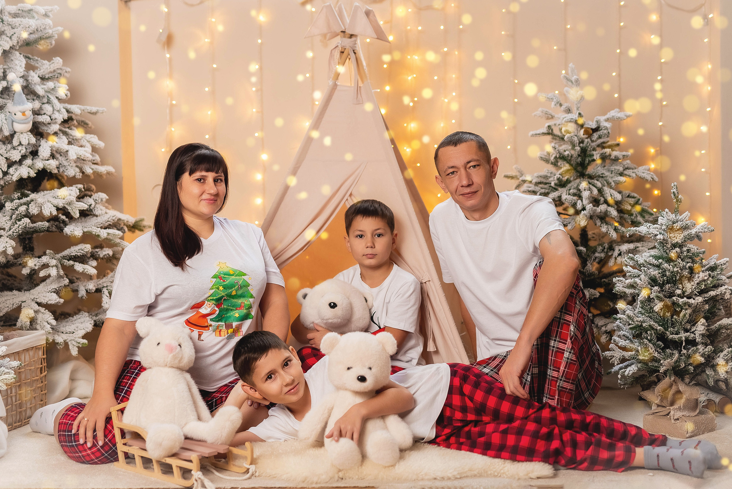 Семейная новогодняя фотосессия. Семейный, детский фотограф в Воронеже Анна Никитина