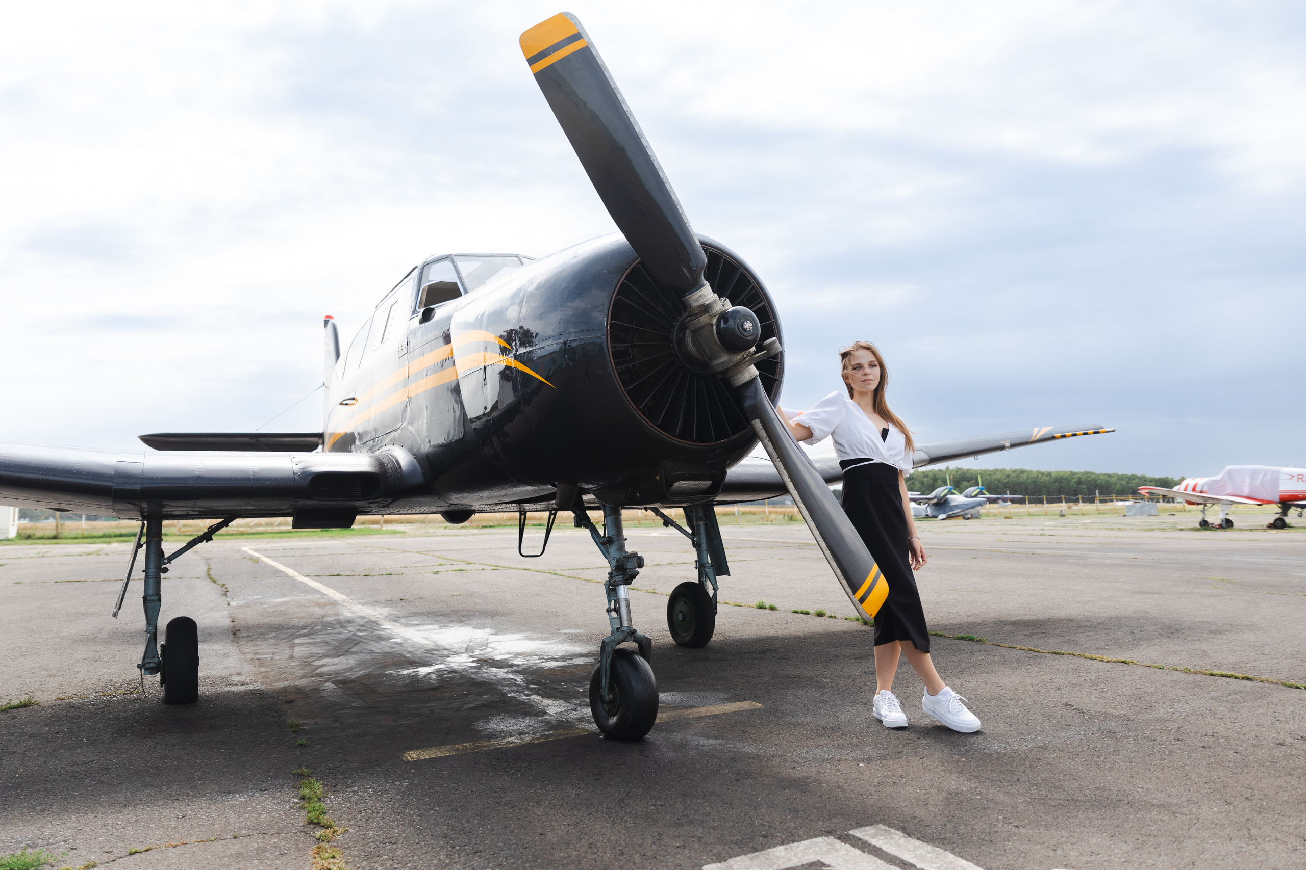 Фотосессия на аэродроме. Роман и Полина. Фотограф Владимир Зиновьев