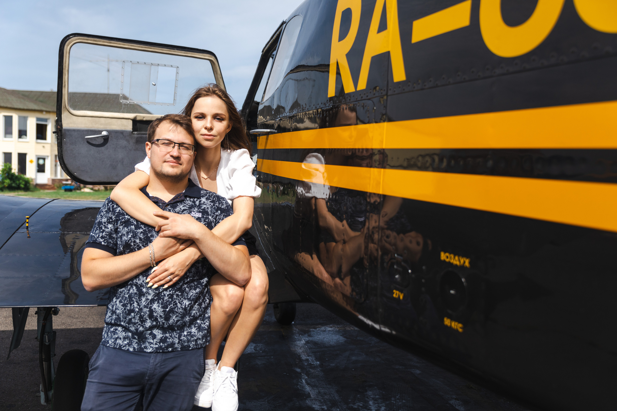 Фотосессия на аэродроме. Роман и Полина. Фотограф Владимир Зиновьев