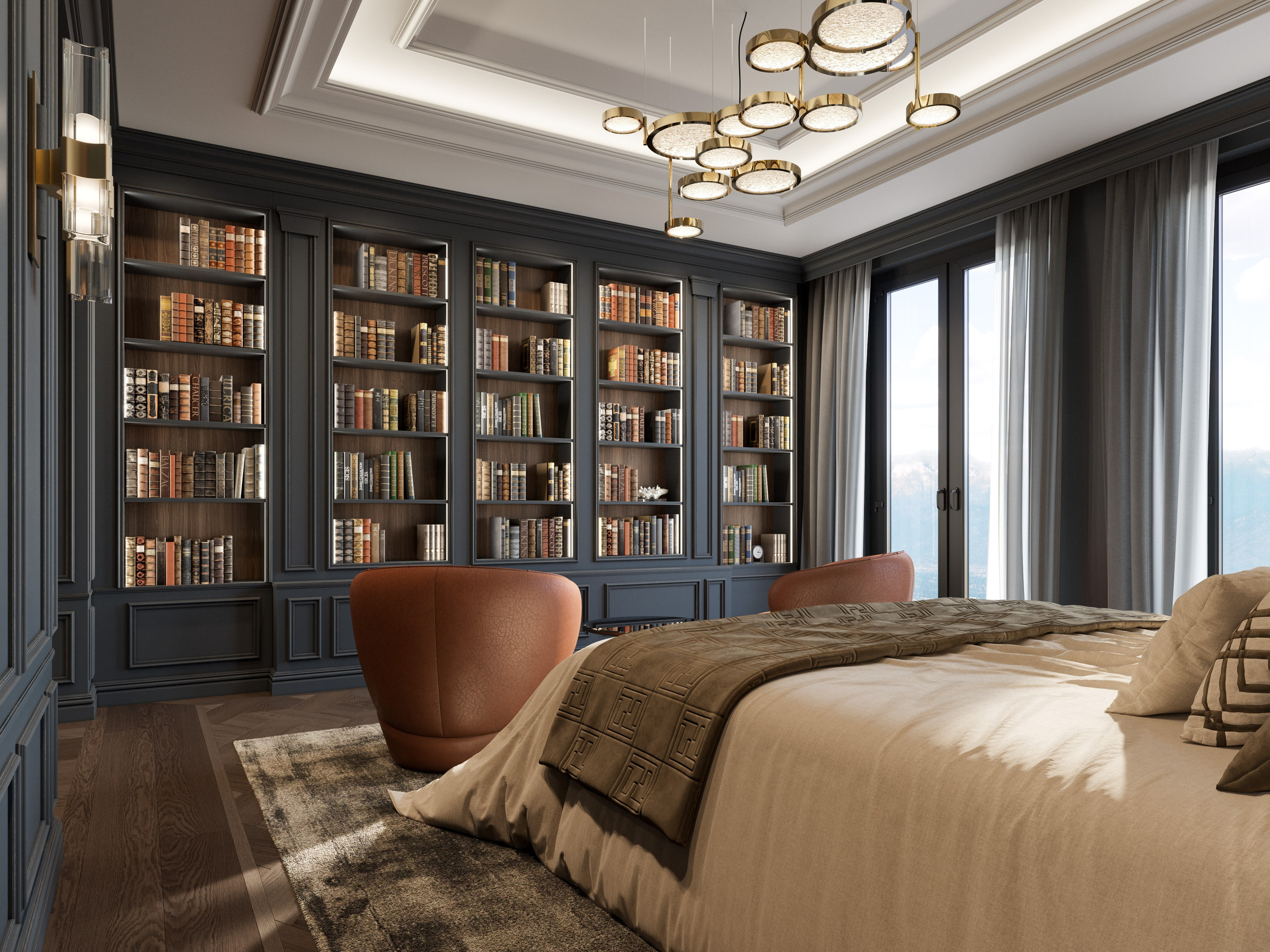 Классика и Современность: 3D Визуализации Особняка с Высокими Потолками. Визуализатор интерьера в Москве | Брагин Кирилл